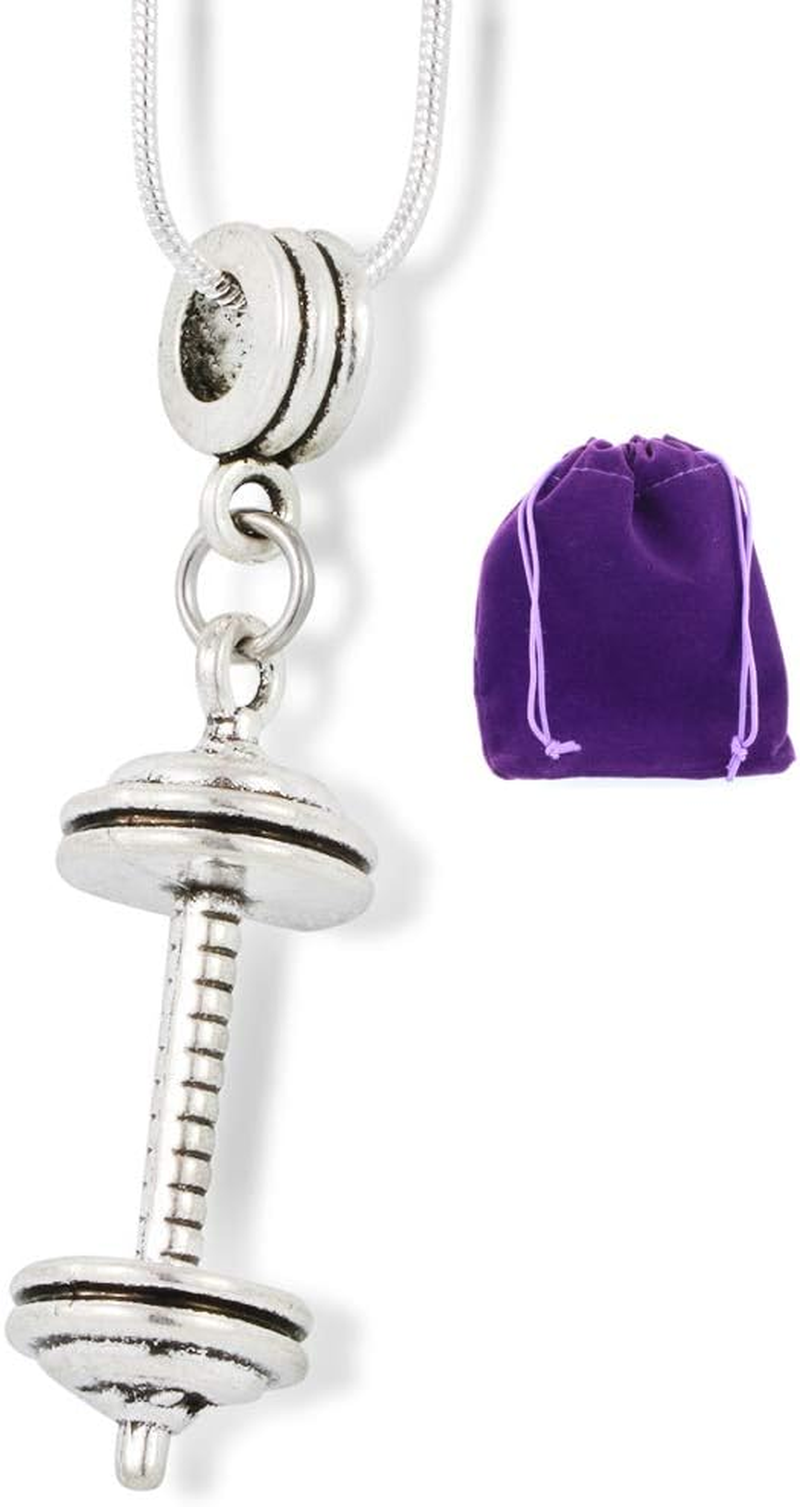 Body Builder Necklace | Gifts for Bodybuilders or Fitness Instructor Gifts Gym Jewelry for Men and Women or Gifts for Crossfit Women Bodybuilding Gifts and Weight Jewelry for Women Gifts of Strength
