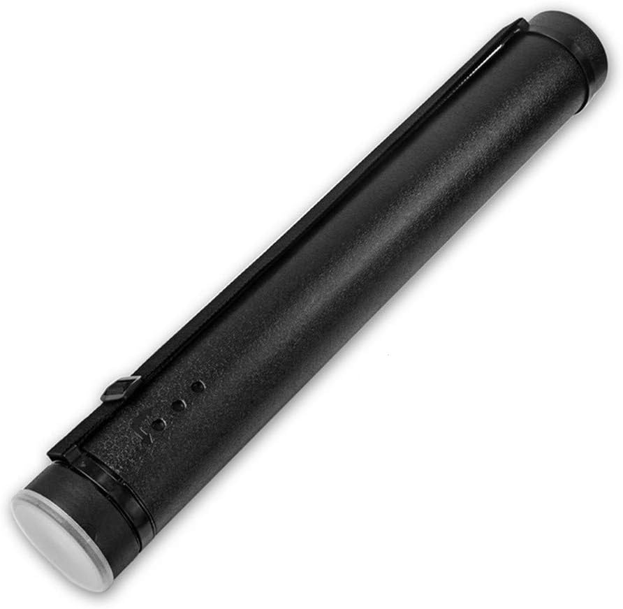 Document Tube,Plastic Expanding Poster/Art/Document Storage Tube 24.5 to 40 Inches Adjustable with Carrying Strap Waterproof and Light-Resistance Telescoping Carrying Case (Black-Large Size)
