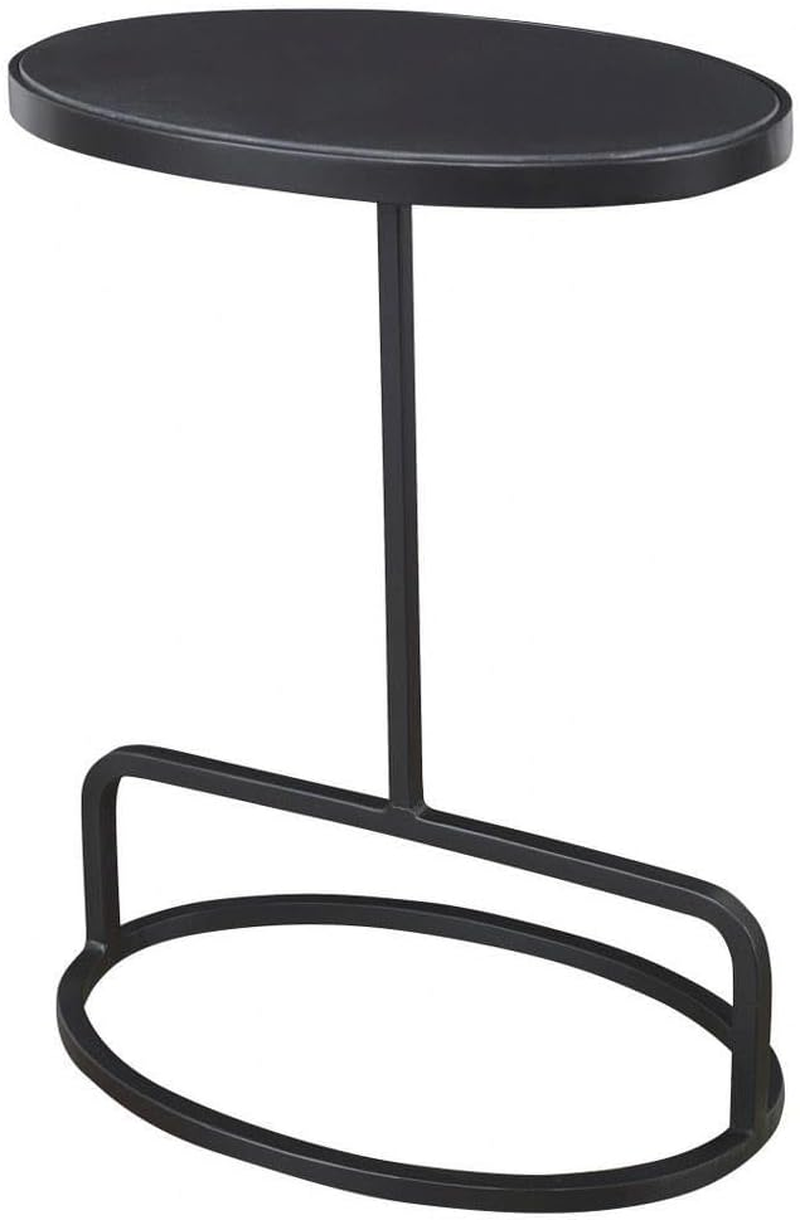 Elegant  Jessenia Black Marble Accent Table for Modern Decor