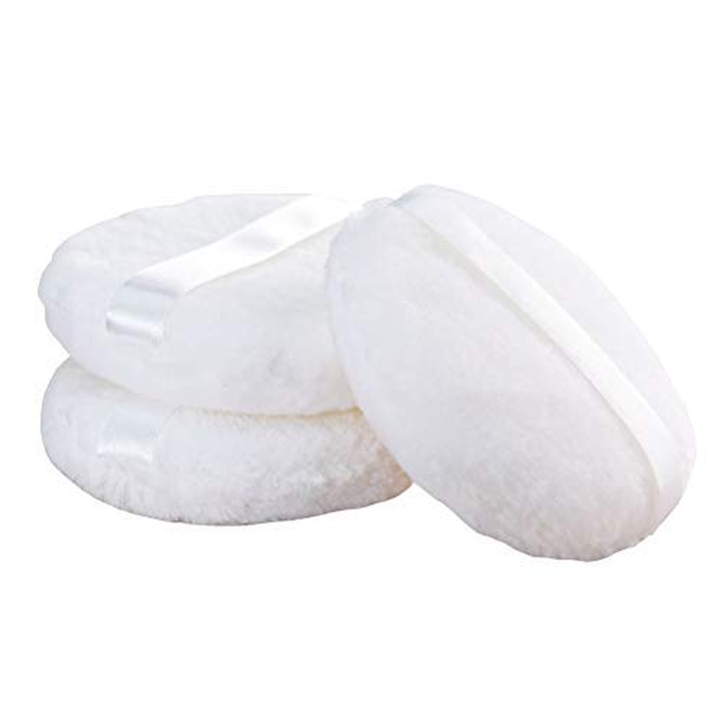 Joly Loose Powder Puff, 4.3'' Large Body Puff W Ribbon (10.9Cm) (3PCS)