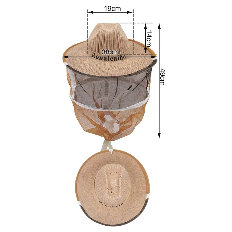 Bee Hat Breathable Beekeepers Hat Beekeeper Hats with High Visibility Veil Face Protection Outdoor Bee Keeper Starting Kit