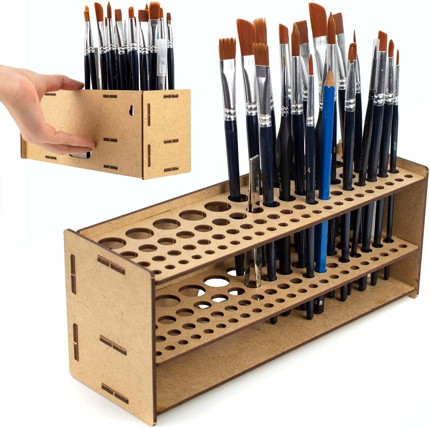 Miniature Tool Organizer Brush Holder Hobby Desk Wall Storage Rack DIY Kit