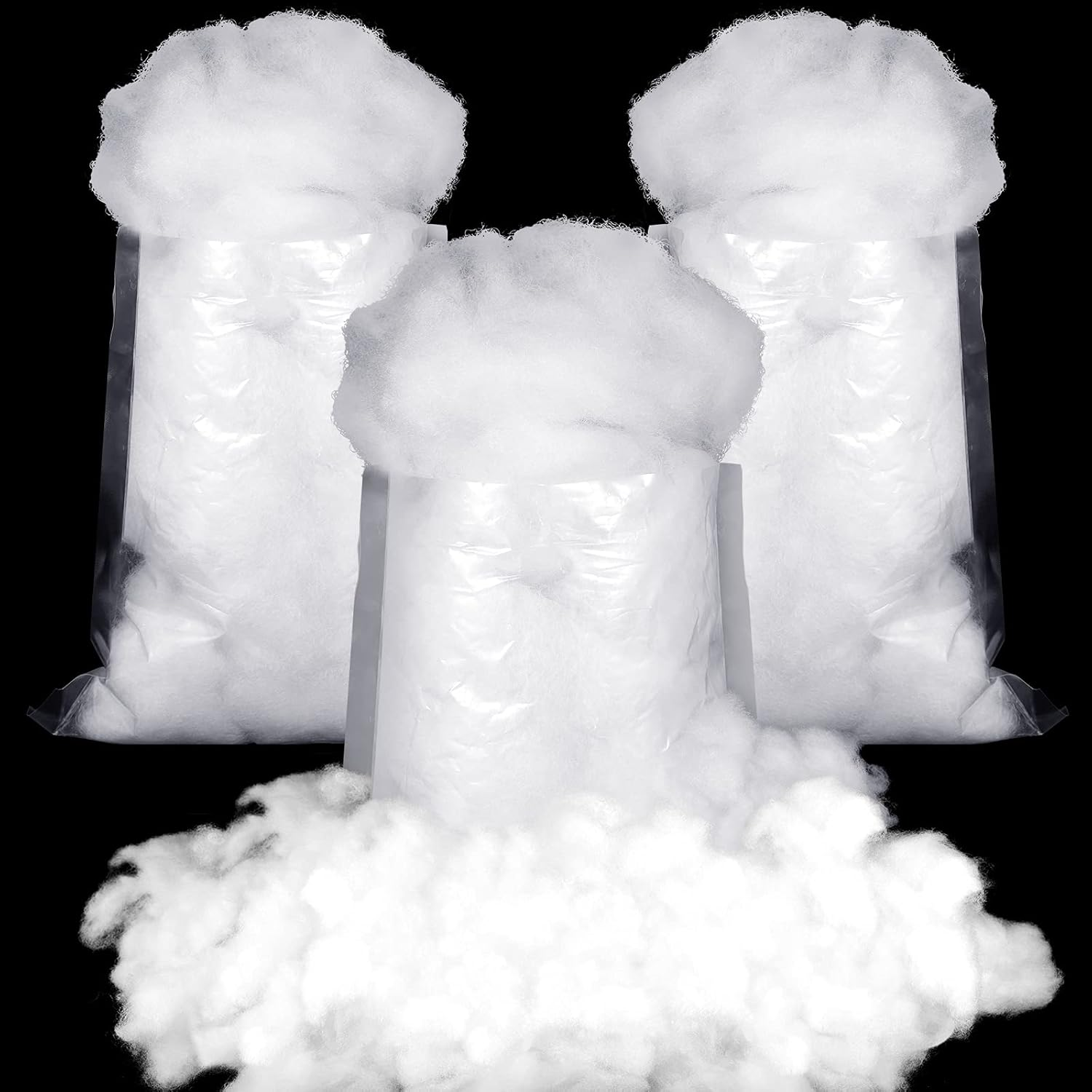 Riakrum Christmas Fake Snow Decor Artificial Snow Fluffy Fiber Stuffing Snow ... - Picture 12 of 18