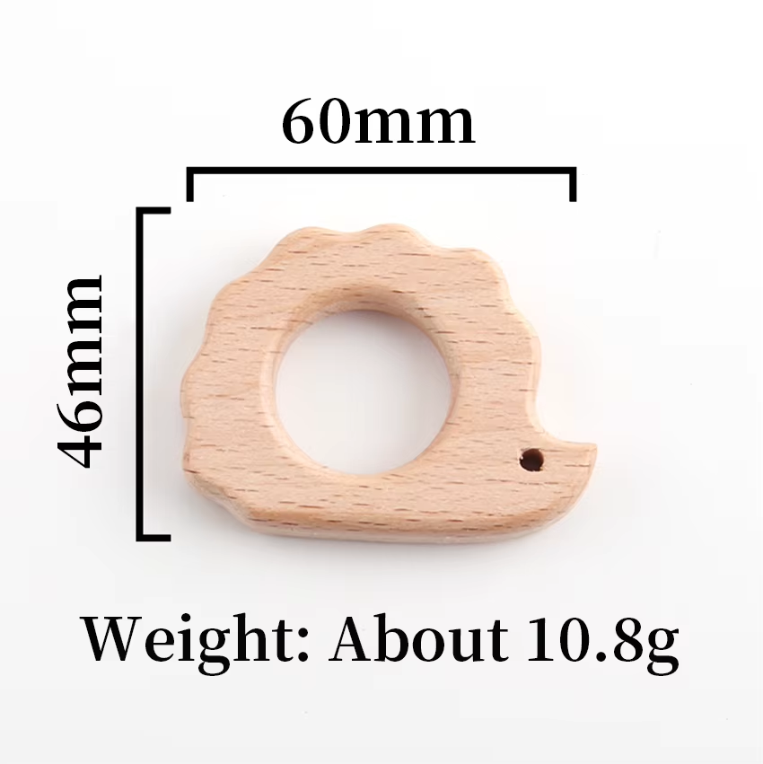 BPA Free Various Shape Beach Wood Baby Pacifier Teether Wooden Newborn Teething Ring Unfinished Baby Accessories Toys