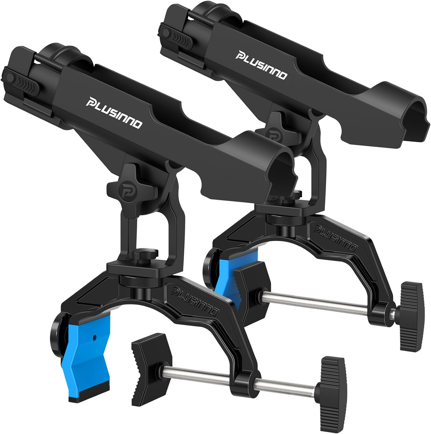 1/2/4 Pack Fishing Rod Holders for Boat, Fishing Rod Holder with Enlarge Clamp, Innovative Dual-V Shaped Design, Fit Round/Square Tube Boat Fishing, Fishing Gear, Fishing Gifts for Men
