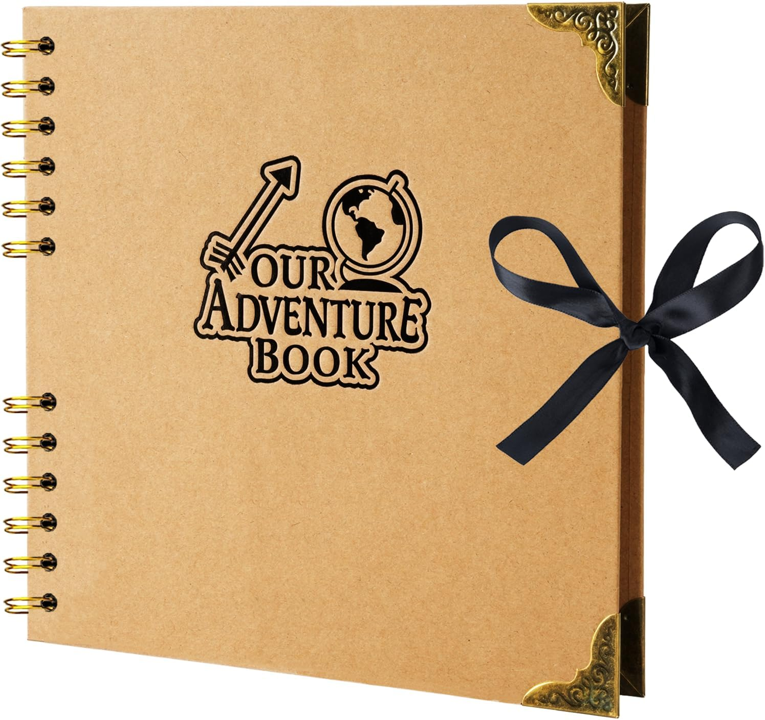 Scrapbook Album, Our Adventure Book, Scrap Book Photo Albums, Photobook Memory Books, Scrapbooking Albums Ideal for DIY Scrapbook Journal, Travel Gift, Art & Craft Projects (Brown, 8x8 Inch)