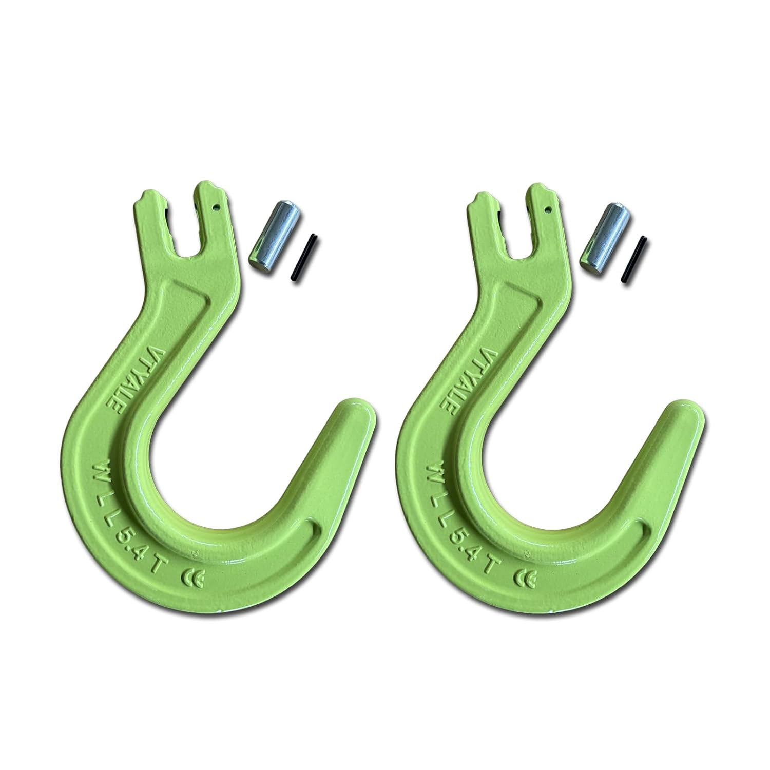 1/2" G80 Clevis Foundry Hook 11,905 Lbs 2Pack 5.4T Working Load Limit Lifting Clevis Chain Hook for for Lifting Slings, Industrial Rigging【5.4T*2Pack】