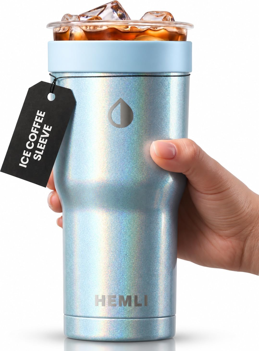 Universal Ice Coffee Sleeve Insulator - Insulated Iced Coffee Holder to Go, Insulated Cup Holder for Starbucks Dunkin Donuts Mcdonalds, Reusable Coffee Sleeve