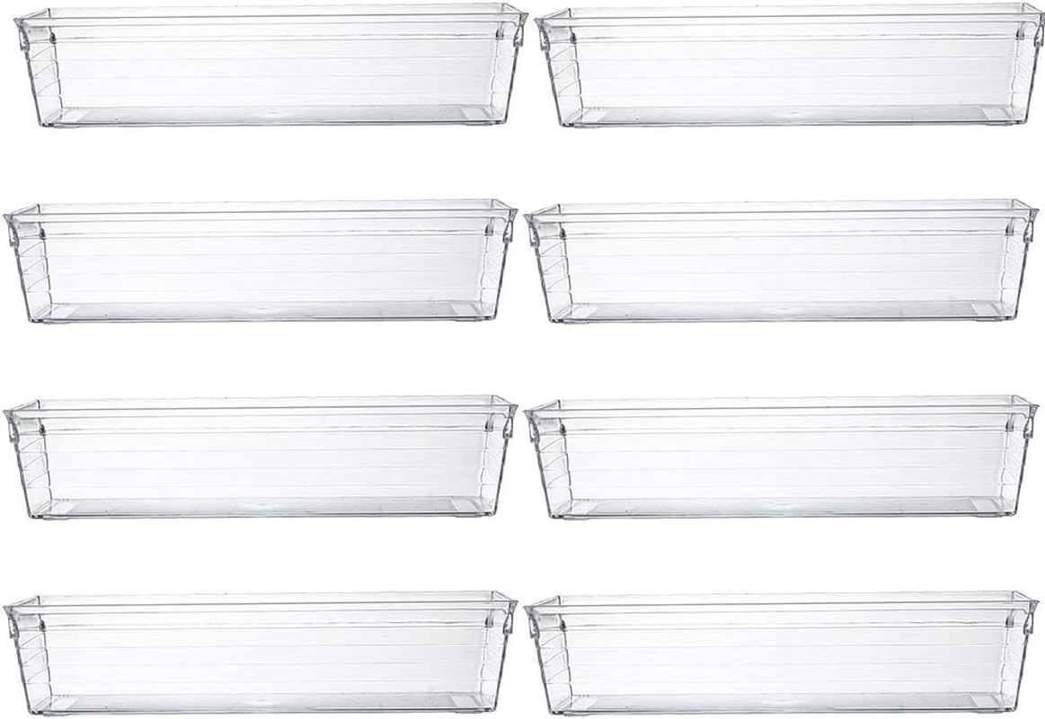 Clear Plastic Drawer Organizer Tray for Vanity Cabinet (9