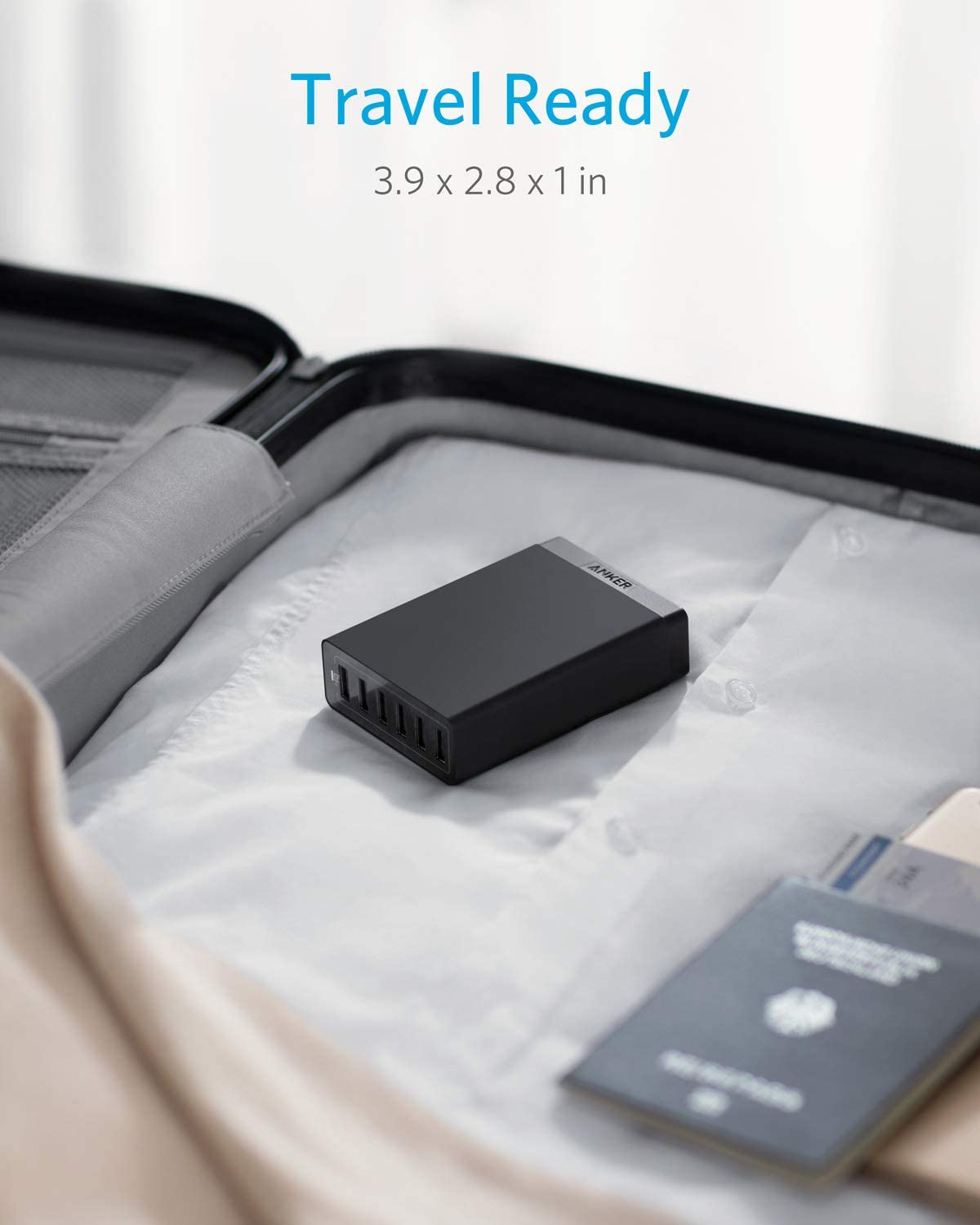 Anker 60W 6-Port USB Wall Charger, Powerport 6 for iPhone, iPad Pro/Air/Mini/... - Picture 7 of 13