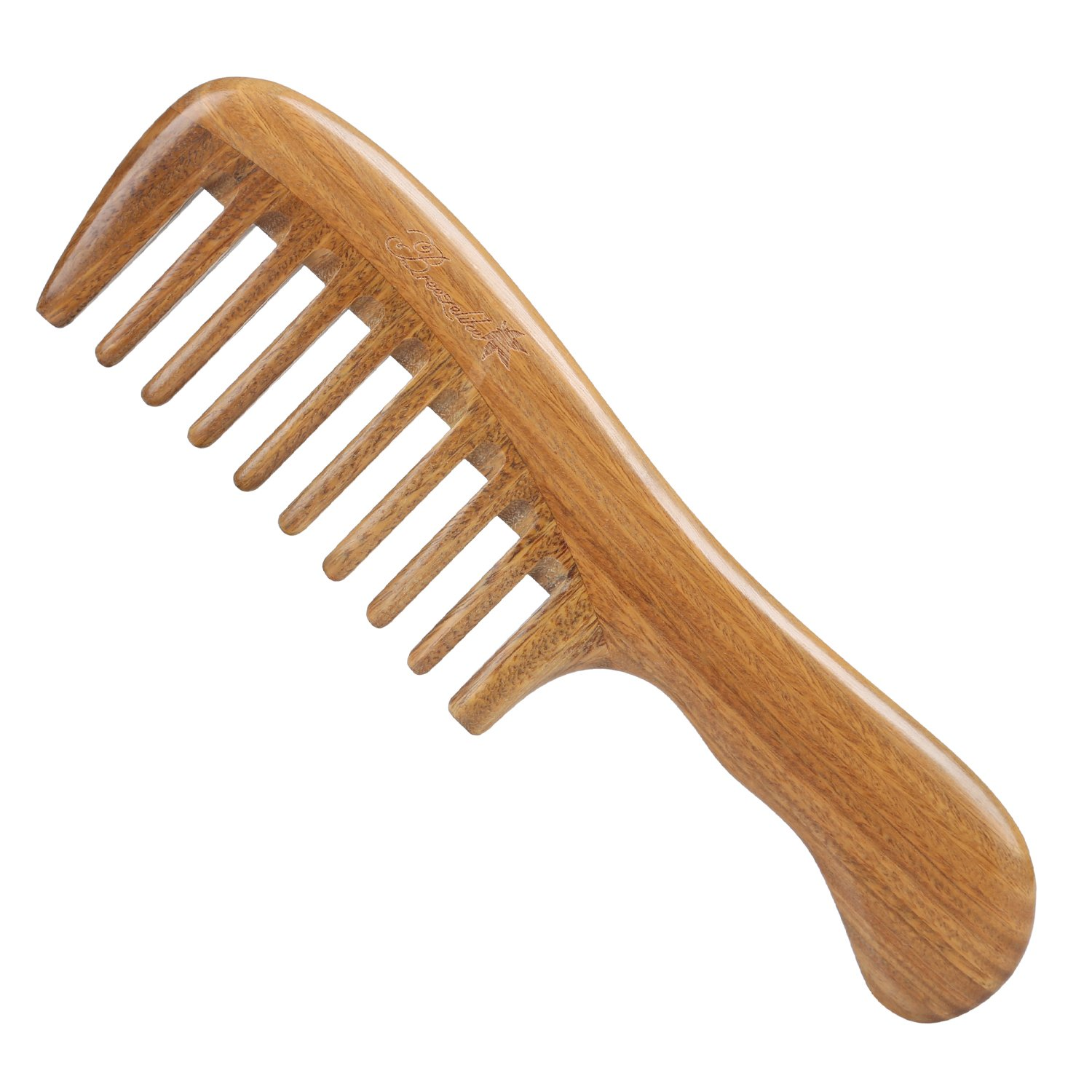 Sandalwood Hair Comb - No Static Handmade Wide Tooth Comb 