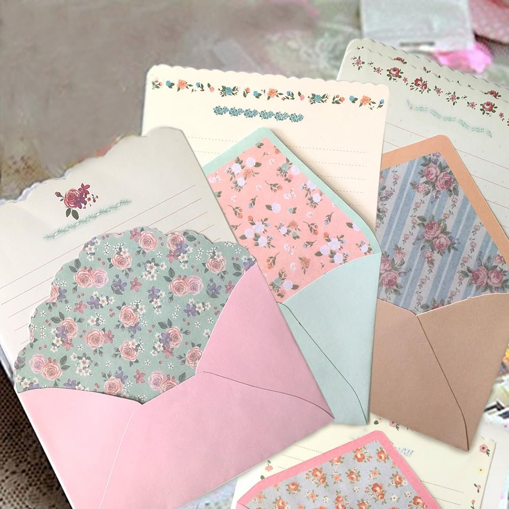 32 Cute Kawaii Lovely Special Design Writing Stationery Paper with 16 Envelope - 32 Letter paper (7.1x5.2 inch) by