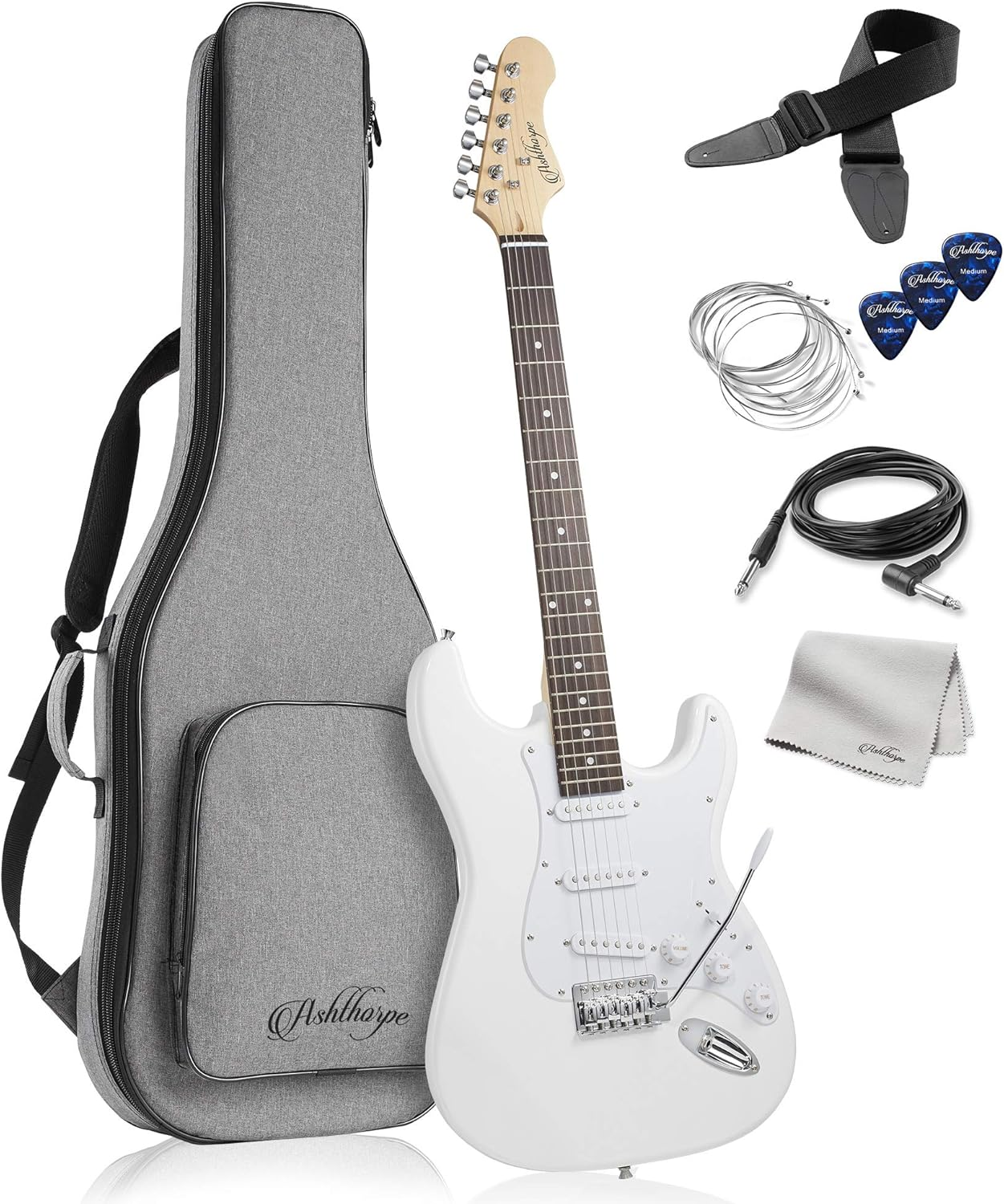AeroBand Guitar Bundle Kit ホワイト AeroBand Guitar-Smart Digital MIDI Guitar, 6 Strings, Full size