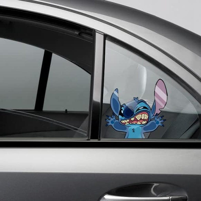 Stitch Funny Hitting Glass Cartoon Anime Cartoon Vinyl Decal Sticker for Car/... - Picture 3 of 14