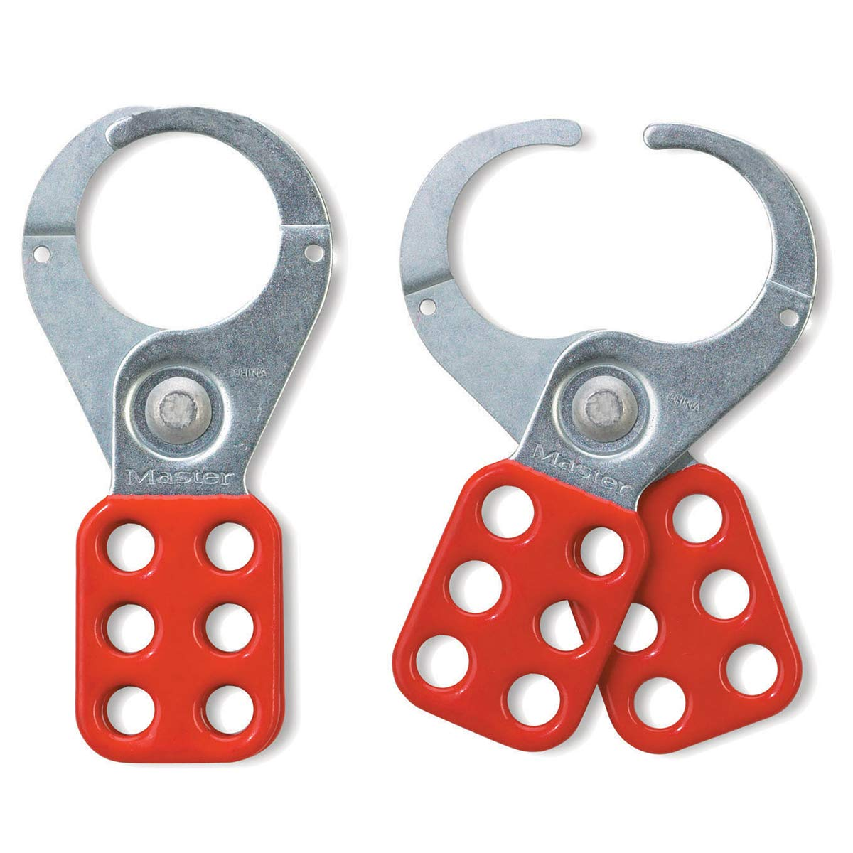 Lockout Hasp with Vinyl Coated Handle, 1-1/2" inside Jaw Diameter