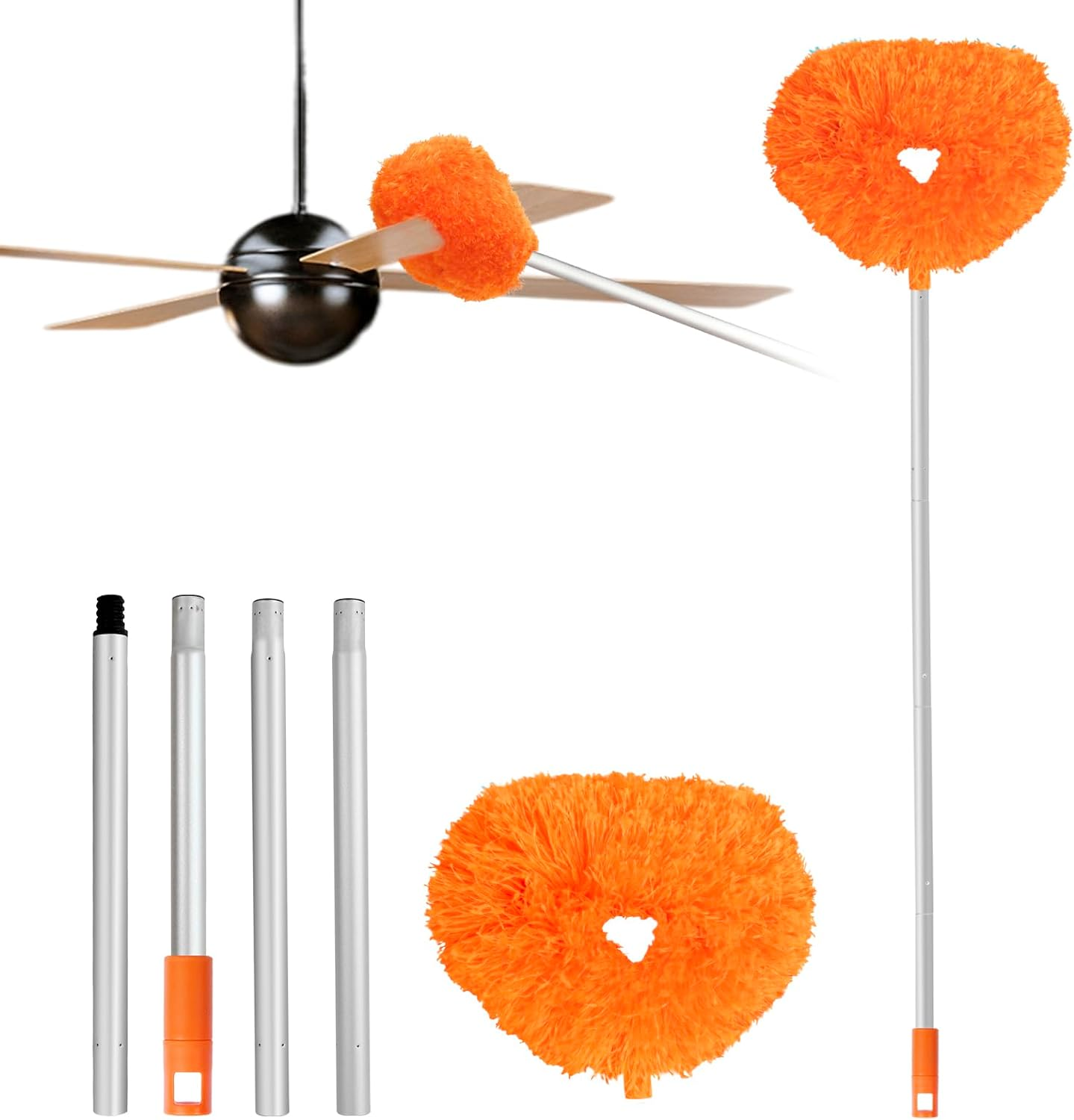 Ceiling Fan Cleaner Duster Reusable Microfiber Ceiling Fan Blade Cleaner Remo... - Picture 13 of 25