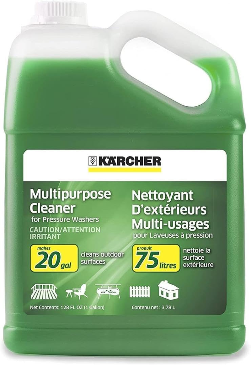 Multi Purpose Pressure Washer Detergent, Removes Dirt and Grime from Fences, Siding, Patios, Driveways, Sidewalks, Concrete and More, Highly Concentrated, Makes up to 20 Gal of Cleaner