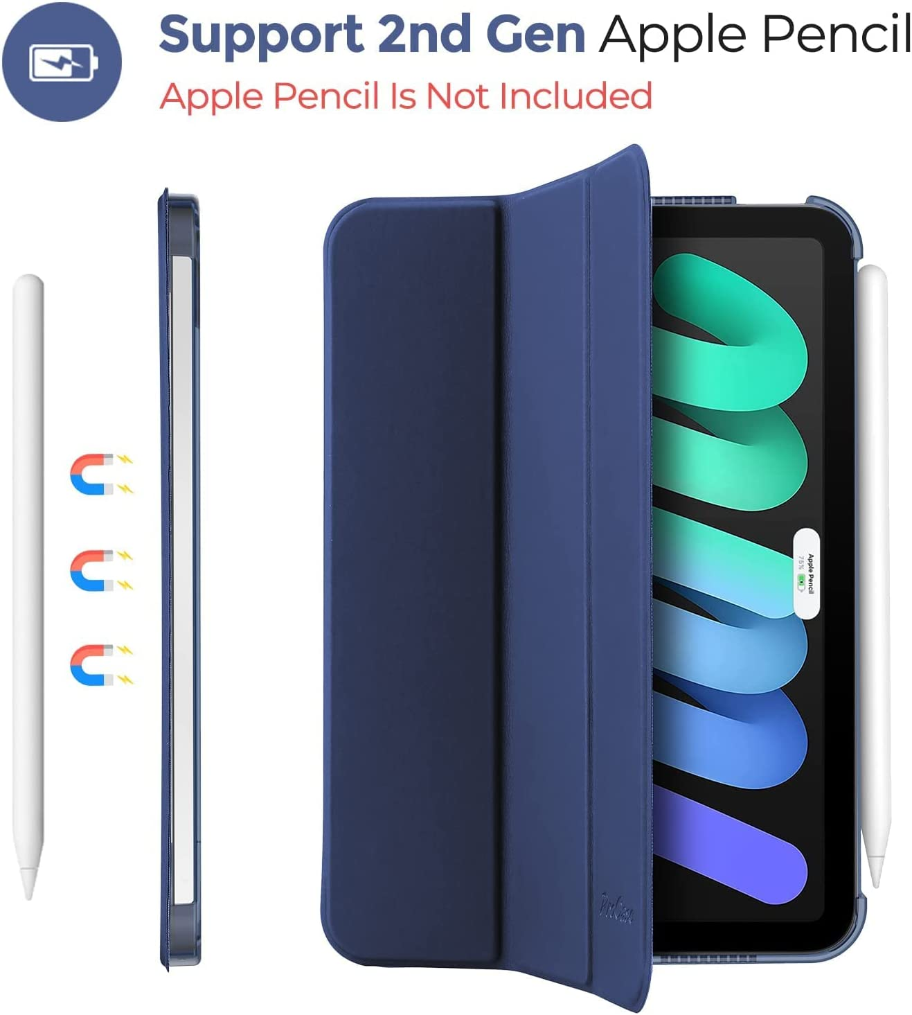 ProCase Smart Case for iPad Mini 7 A17 Pro Mini 6 8.3 Inch Mini 7th 6th Gener... - Picture 6 of 20