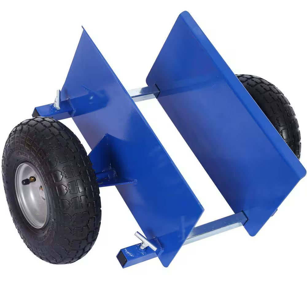 600 Lbs Panel Dolly in Blue with 10In. Pneumatic Wheels
