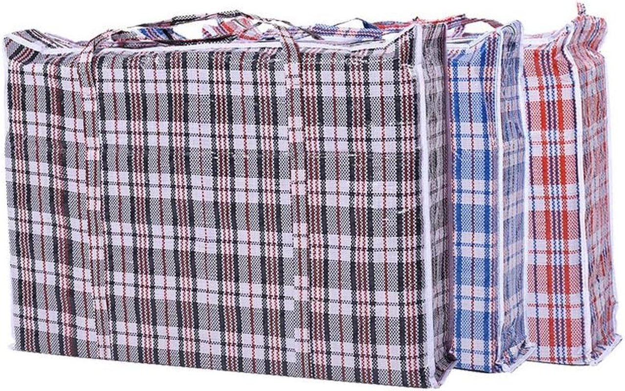 Set of 3 Jumbo STORAGE LAUNDRY SHOPPING Bags with Zippers and Handles. Size 27