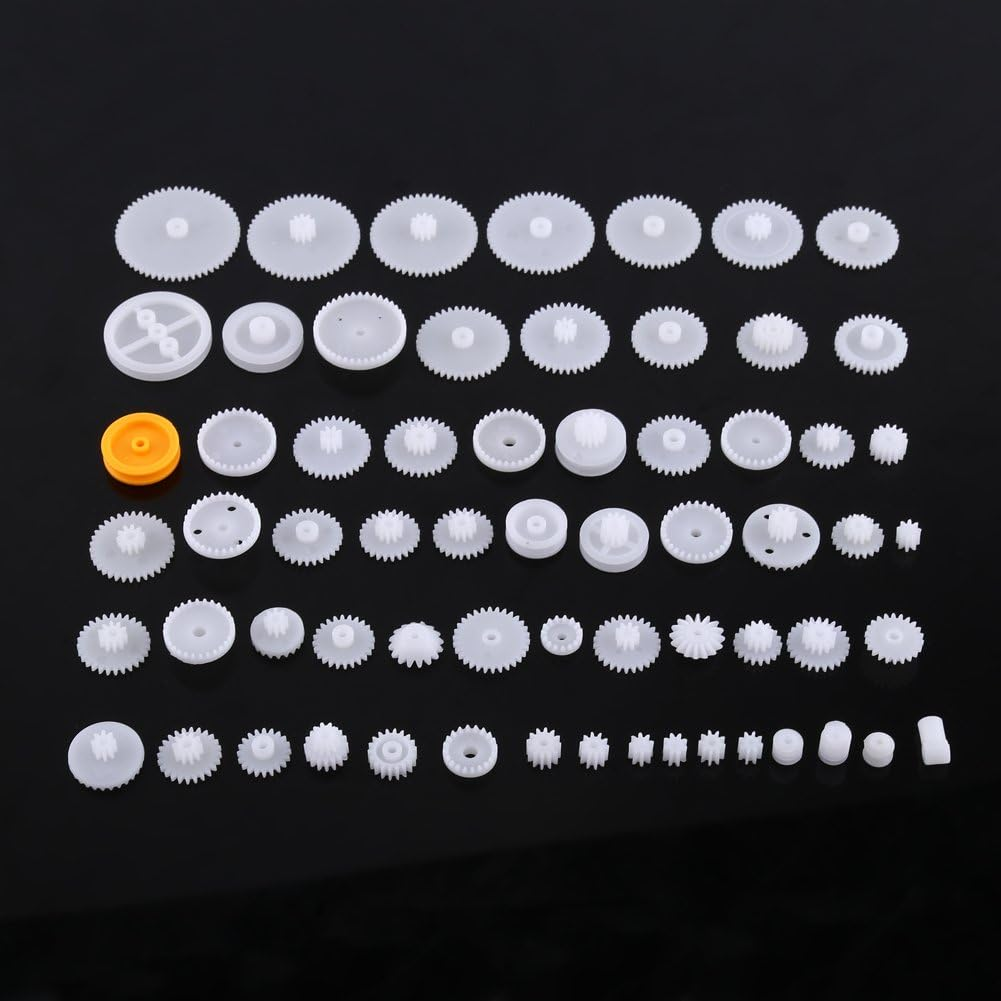 Plastic Gears Set, Small Gears and Cogs Set RC Motor Gears Mini Robot Gears , Gear Spare Parts for DIY RC Rdron Car Helicopter Model Building