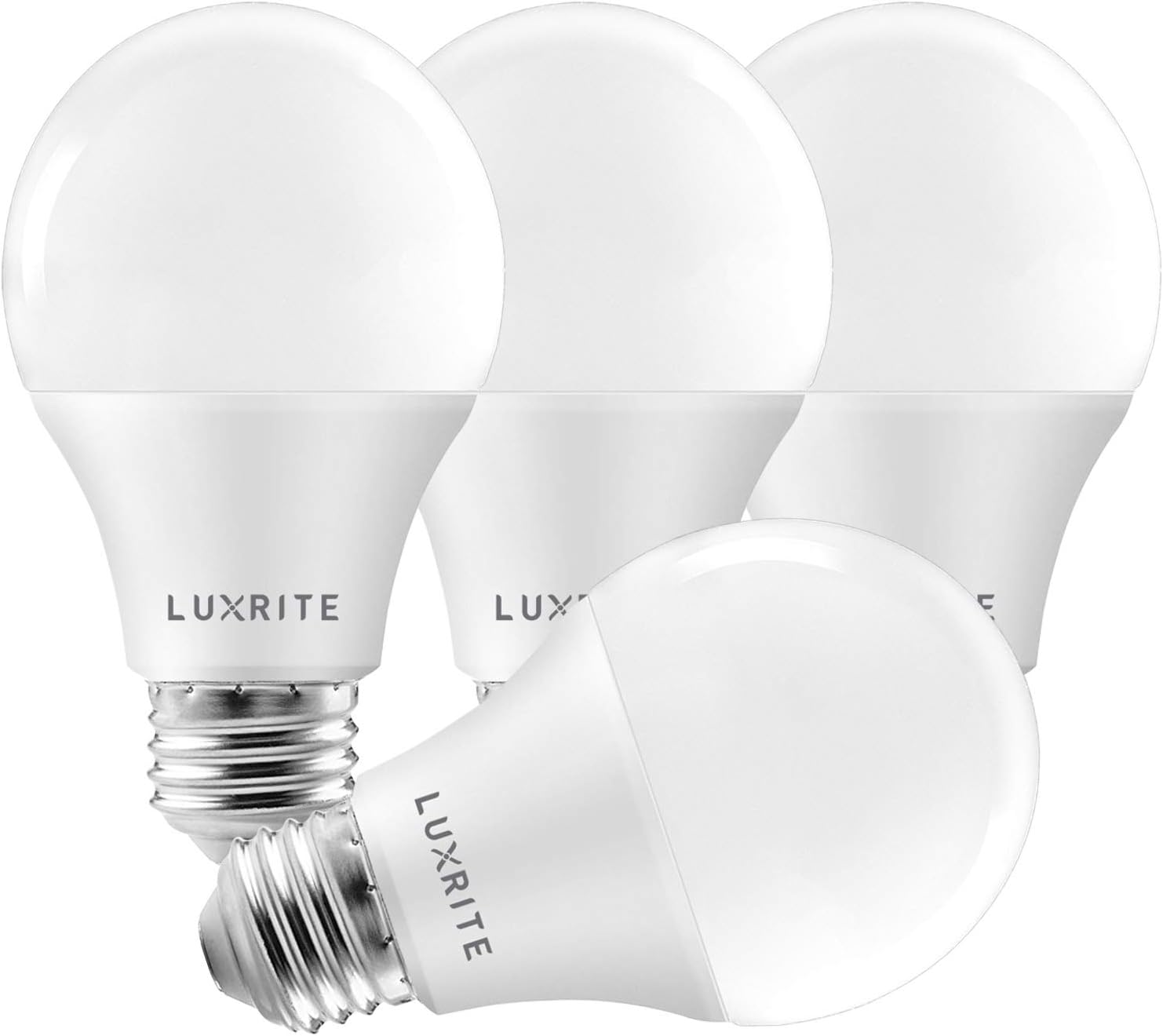 A19 LED Bulb 75W Equivalent, 1100 Lumens, 3500K Natural White, Dimmable Standard LED Light Bulbs 11W, Enclosed Fixture Rated, Energy Star, E26 Medium Base - Indoor and Outdoor (4 Pack)