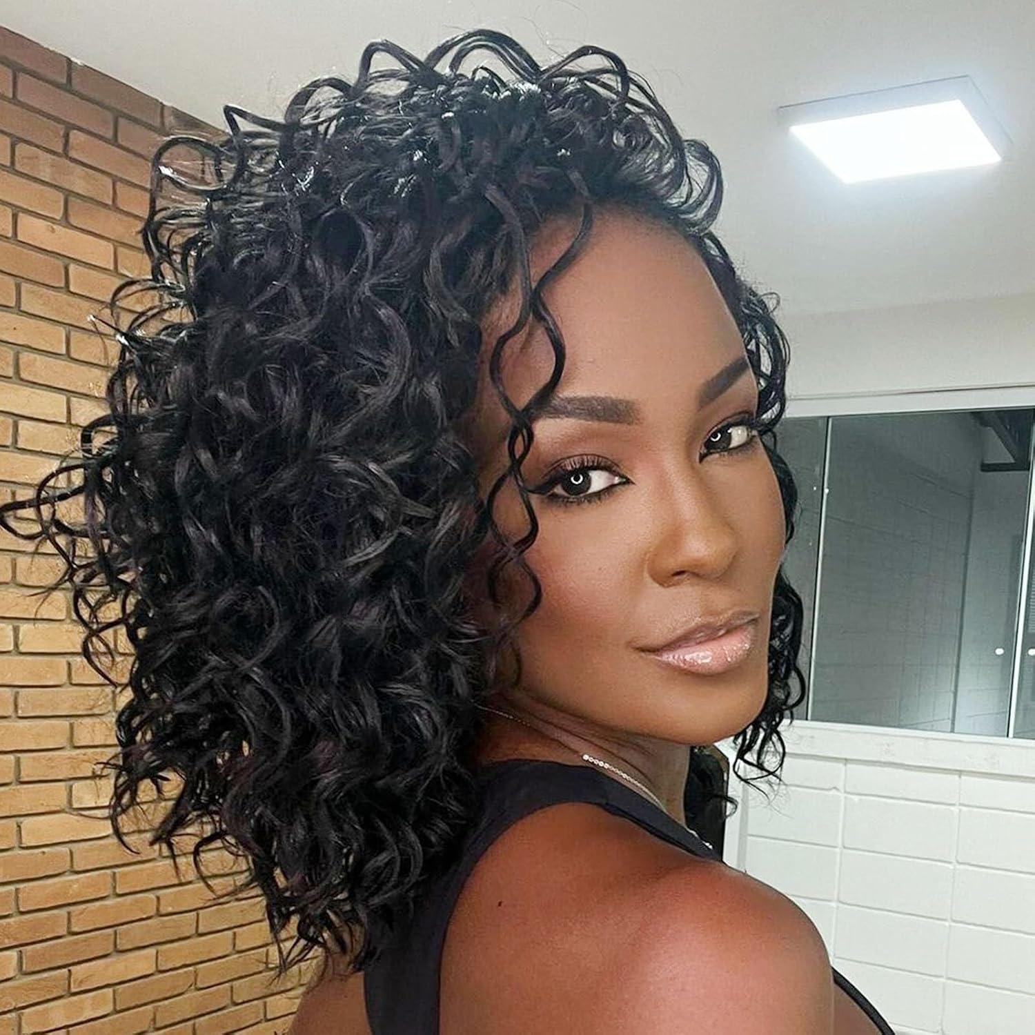 Gogo Curl Crochet Hair 10 Inch 8 Packs Black Ocean Wave Crochet Hair Pre Looped