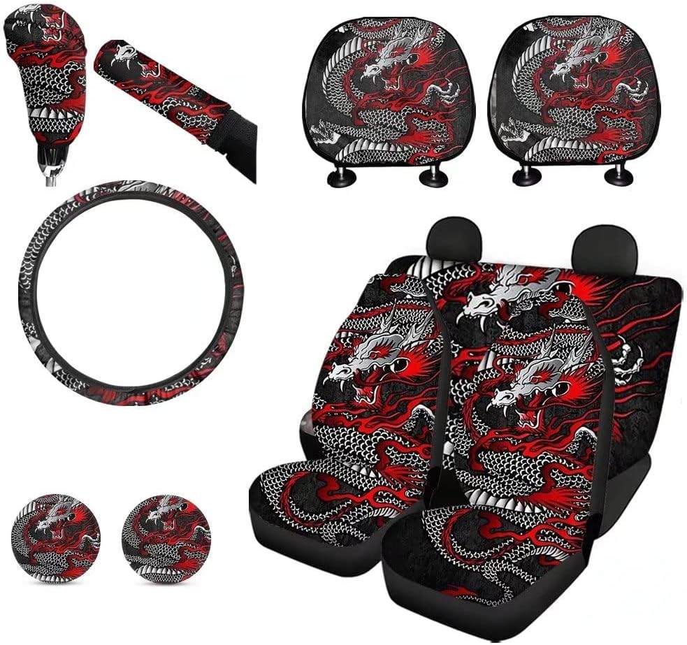 KEIAHUAN Purple Dragon Car Seat Cover Set with Car Headrest Covers for Women eBay