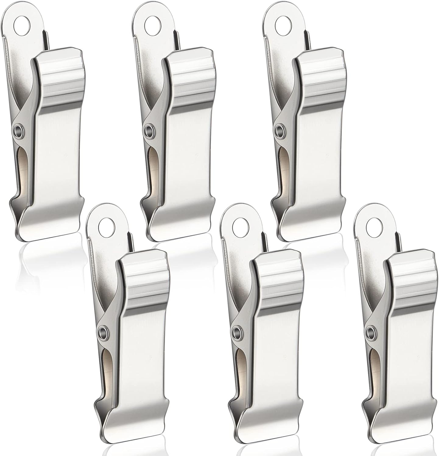 10 Pcs Metal Mini Clamps Mini Spring Clamp Crocodile Alligator Clips 1/2 Inch Wide for Work, Smooth Jaw, 5/16 Inch Capacity (Silver)