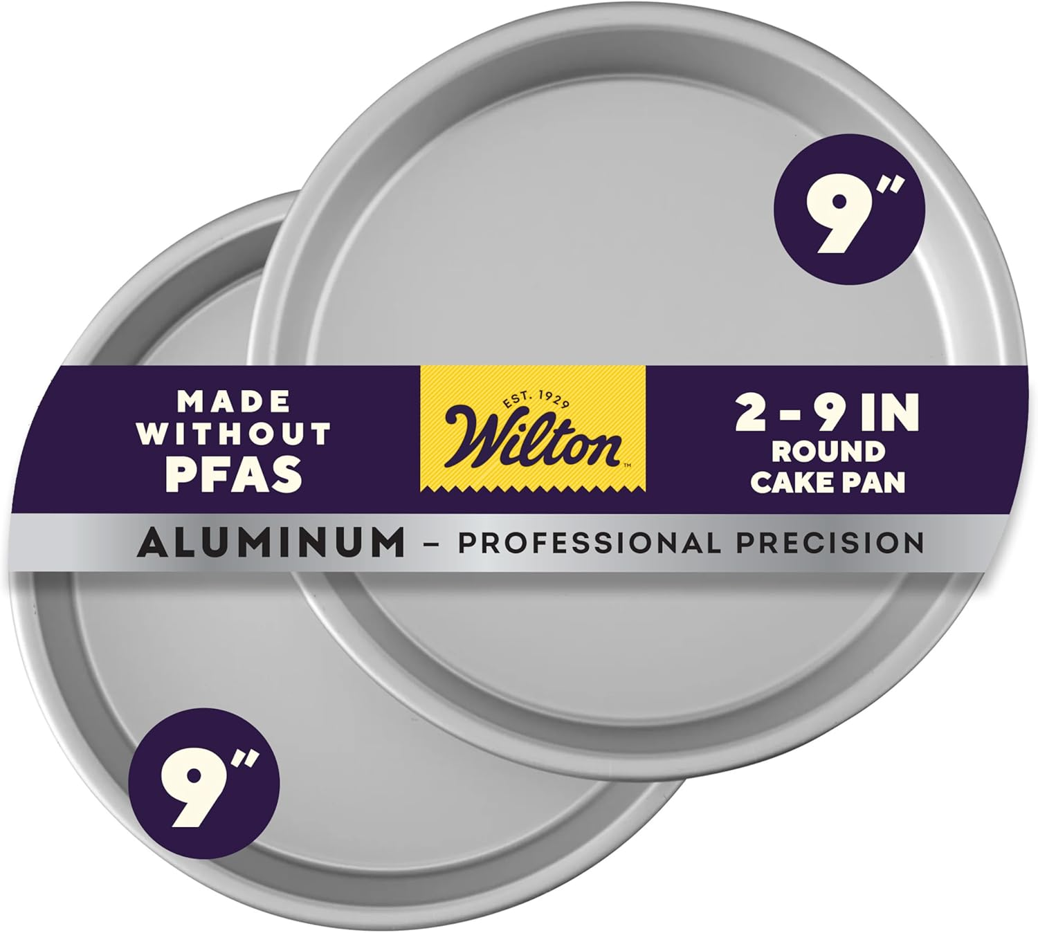 Wilton Performance Pans Aluminum round Cake Pan, 9 X 2 In., Pack of 2