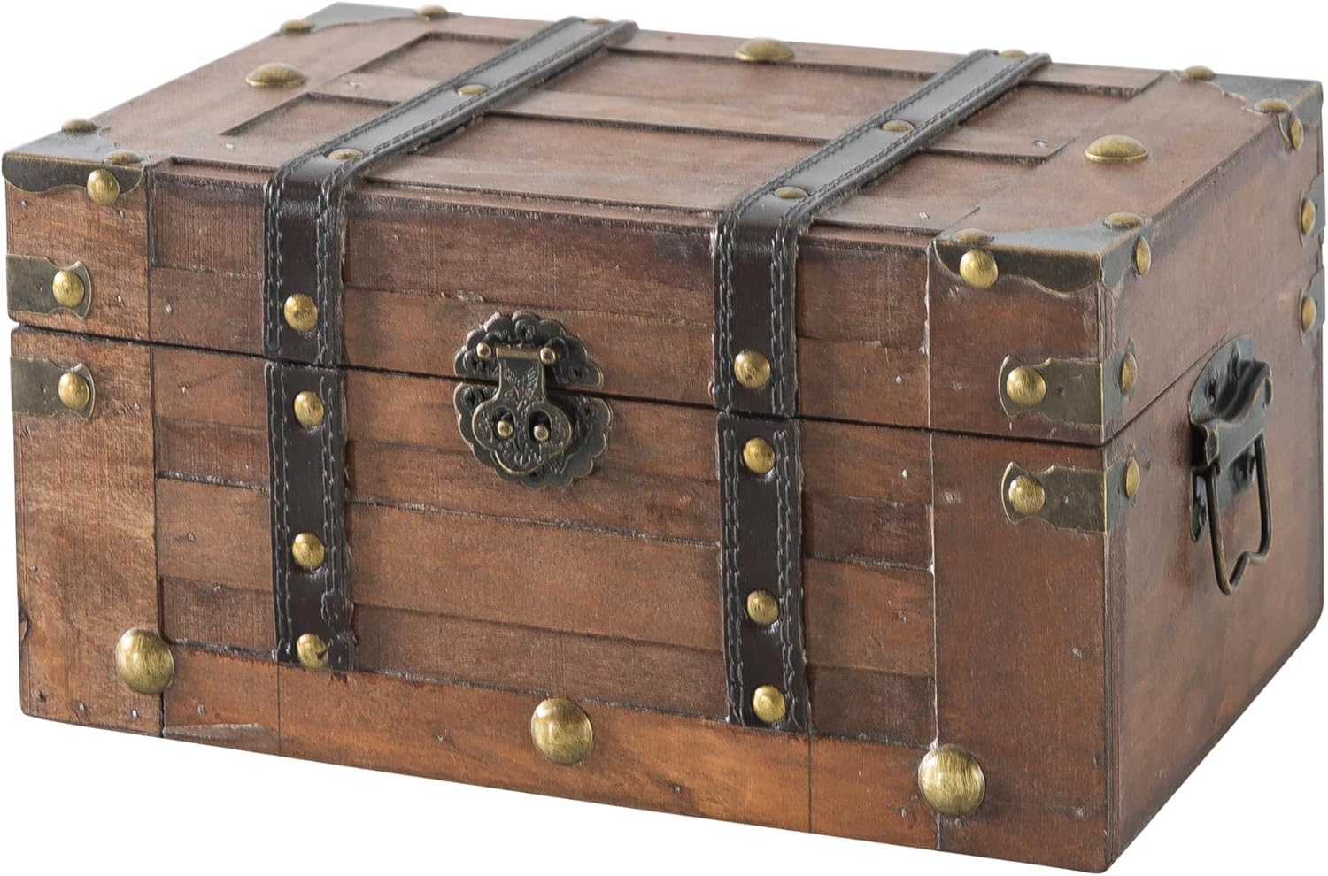 Vintage Wooden Treasure Chest - 11