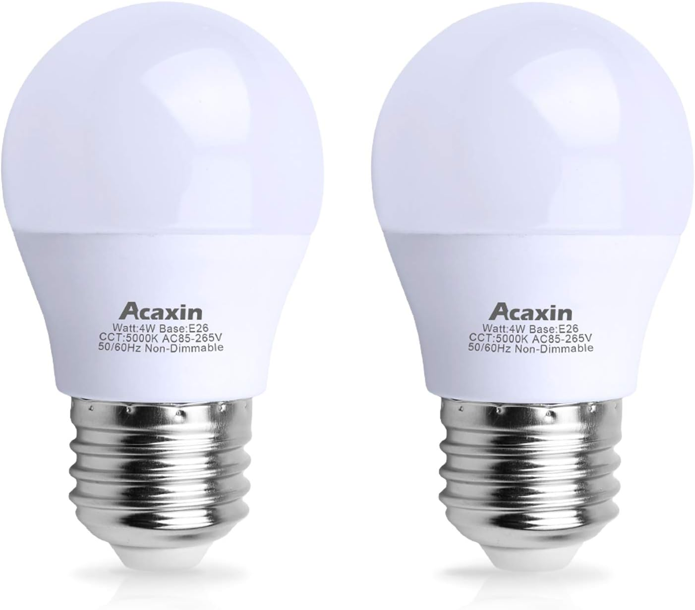 LED Refrigerator Light Bulb 4W 40Watt Equivalent, Waterproof Fridge Bulbs Replacement for Frigidaire, Freezer Bulb IP54, 120V E26 Daylight White 5000K 400 Lumen, A15 Appliance Bulb