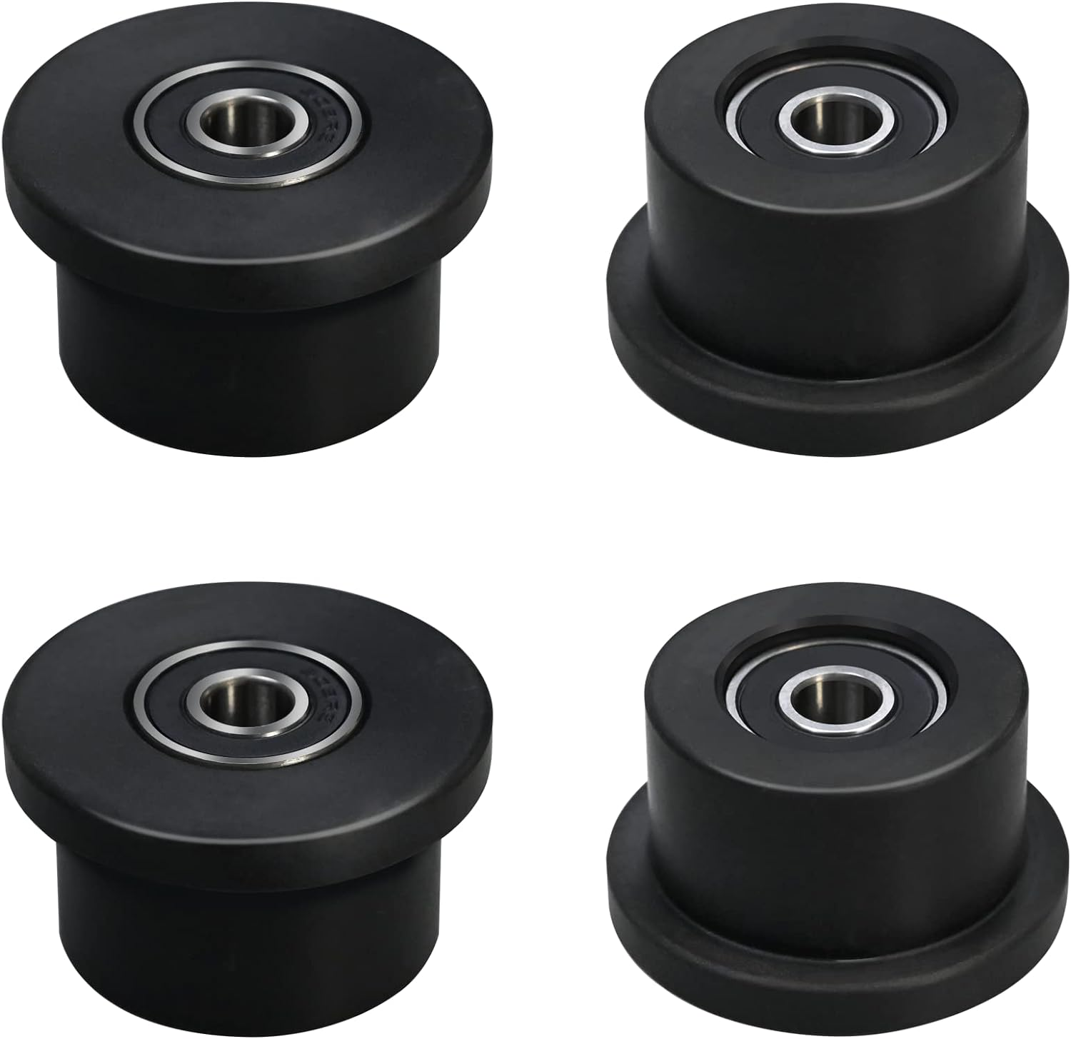 Qty.4 Machined Wheels/Rollers Compatible Total Gym Replacement, Fits Models 1000,1100,1400,1500,1600,1700,1800,1900,Achiever,Force,Gold,Max,Platinum,Platinum Plus,Pro,Supra,Supreme,Ultima,Ultra,Xli