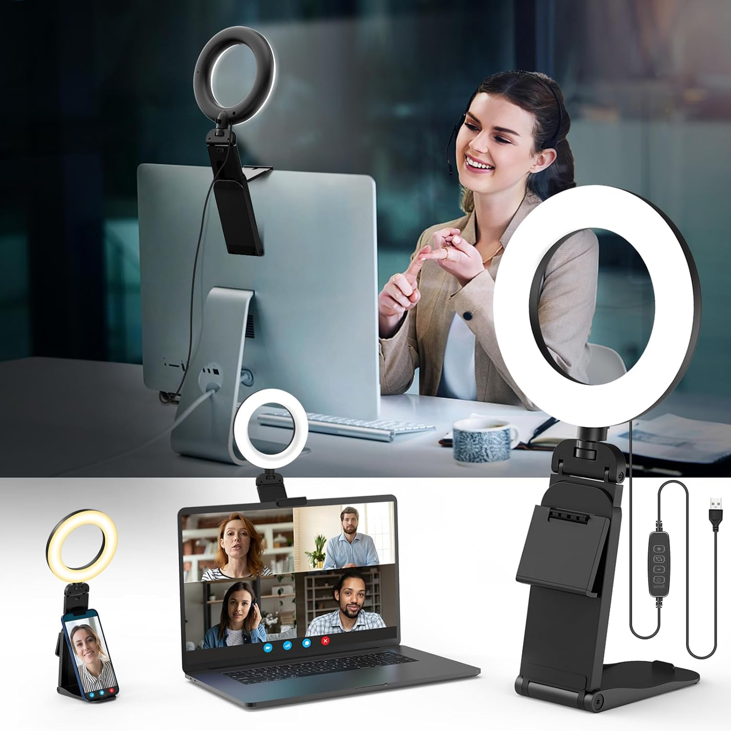 Ring Light for Laptop and Phone, 5