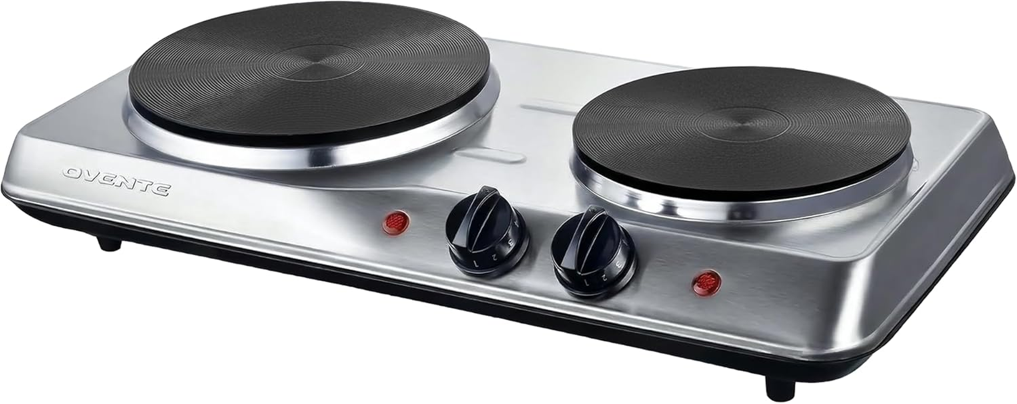 OVENTE Electric Countertop Double Burner, 1700W Cooktop with 7.25