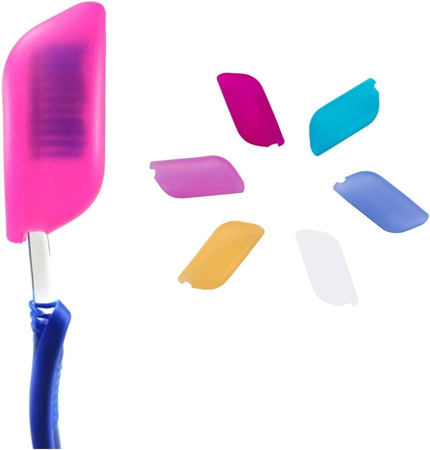 6 Pack Toothbrush Covers, Silicone Electric Toothbrush Cover Cap, Toothbrush Head Cover Replacement Heads & Manual Toothbrush for  Home