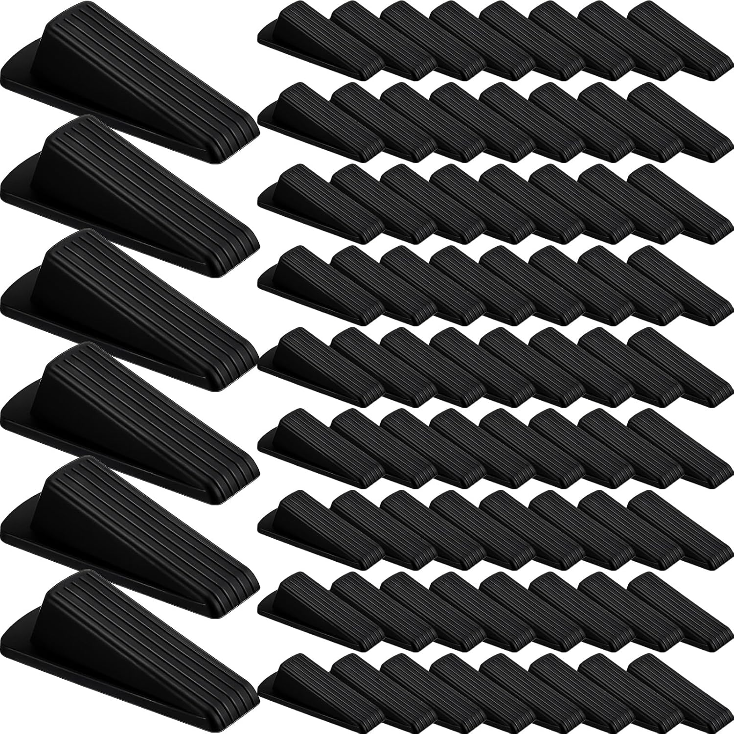 72 Pcs Door Stoppers Bulk for Bottom of Door Rubber Door Wedge Stop