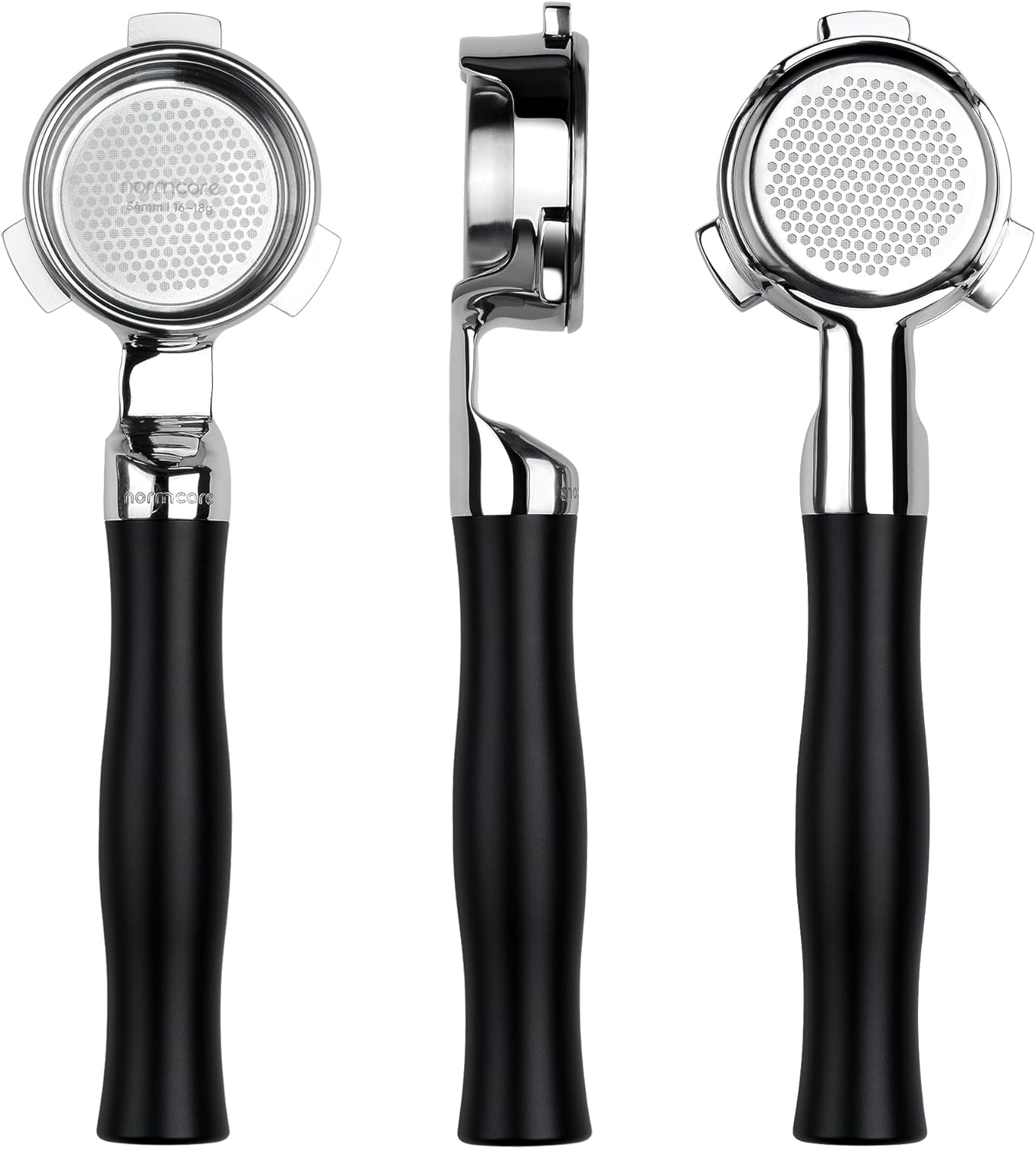 54mm Naked Portafilter with Black Handle & 18g Basket for Breville