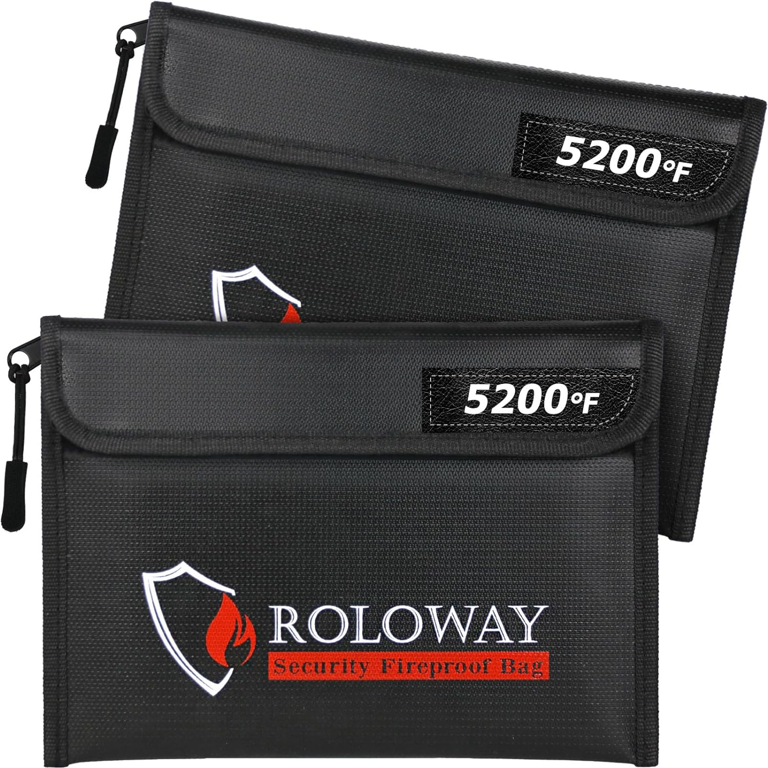 ROLOWAY Fireproof Bag (9.6 X 6.6 Inches) 5200℉ Heat Insulated, Fireproof Money