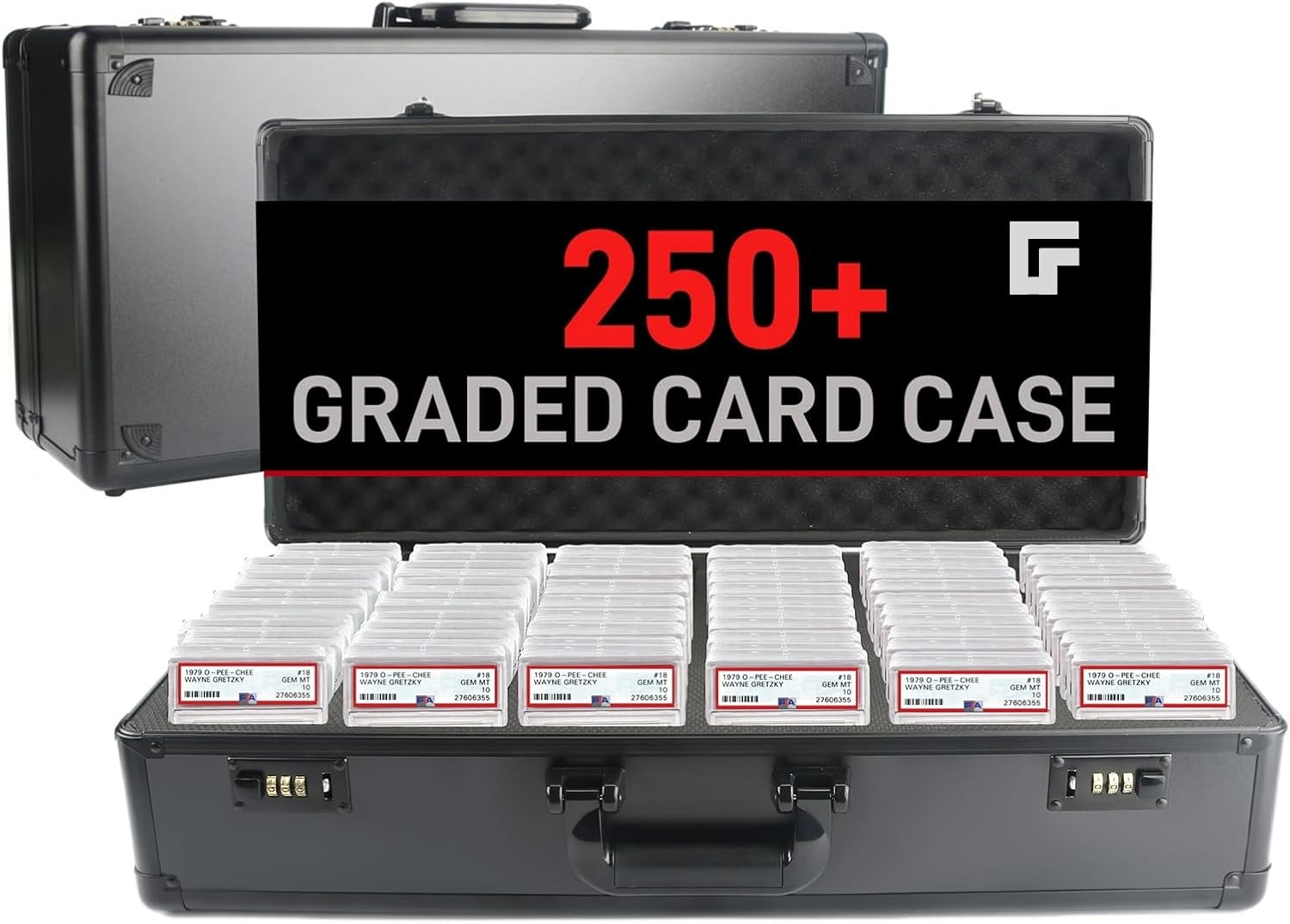 NEW 6 Row 250+ Graded Card Case Psa Graded Card Storage Box Psa Slab Case for Graded Cards Cases for Sports Cards Storage