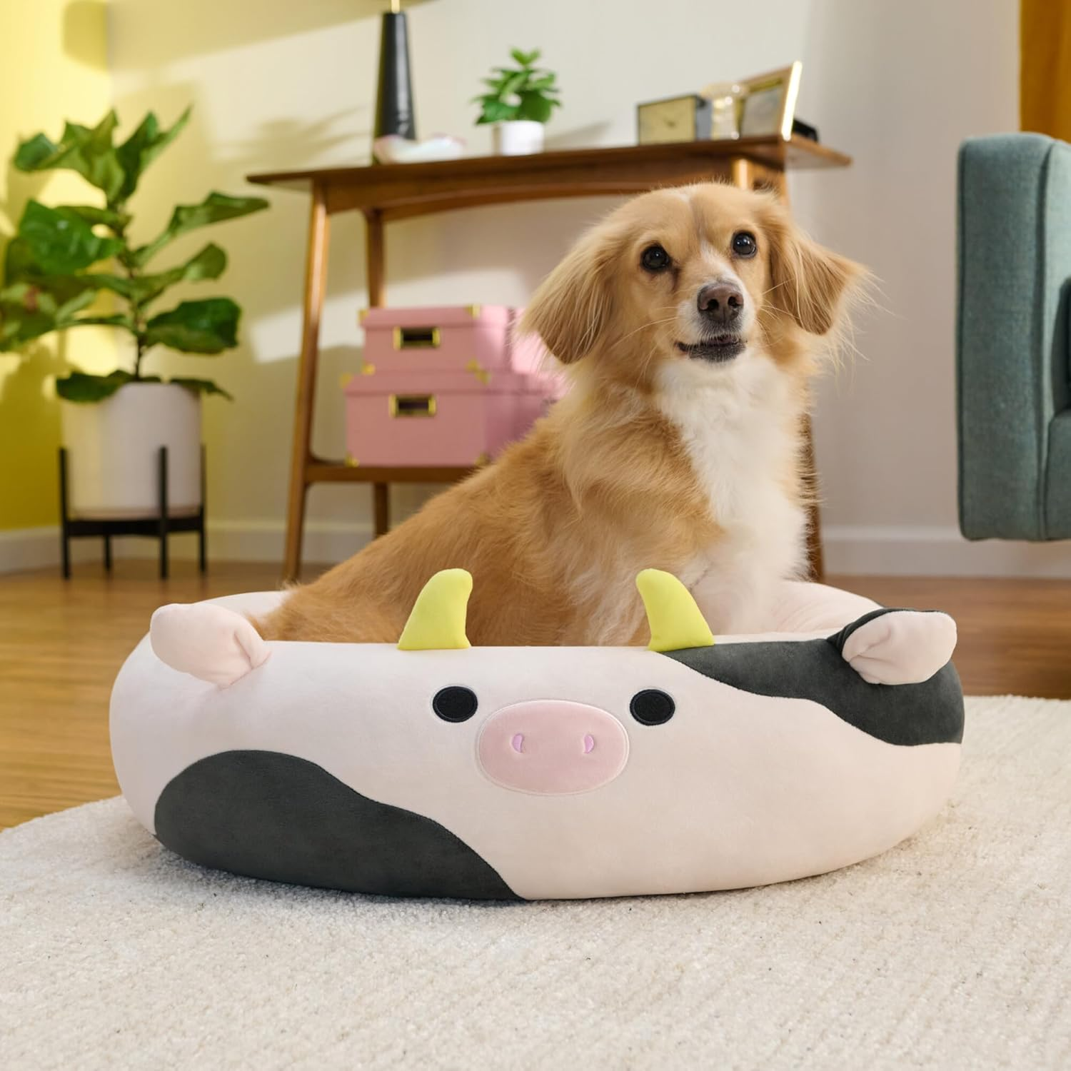 Squishmallows Original 20-Inch Connor The Cow Pet Bed - Small Ultrasoft Offic... - Picture 4 of 13