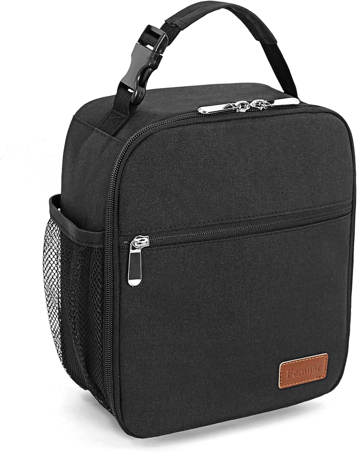 Lunch Bag for Men Women Adults Small for Office Work Picnic - Reusable Portable Lunchbag, Black