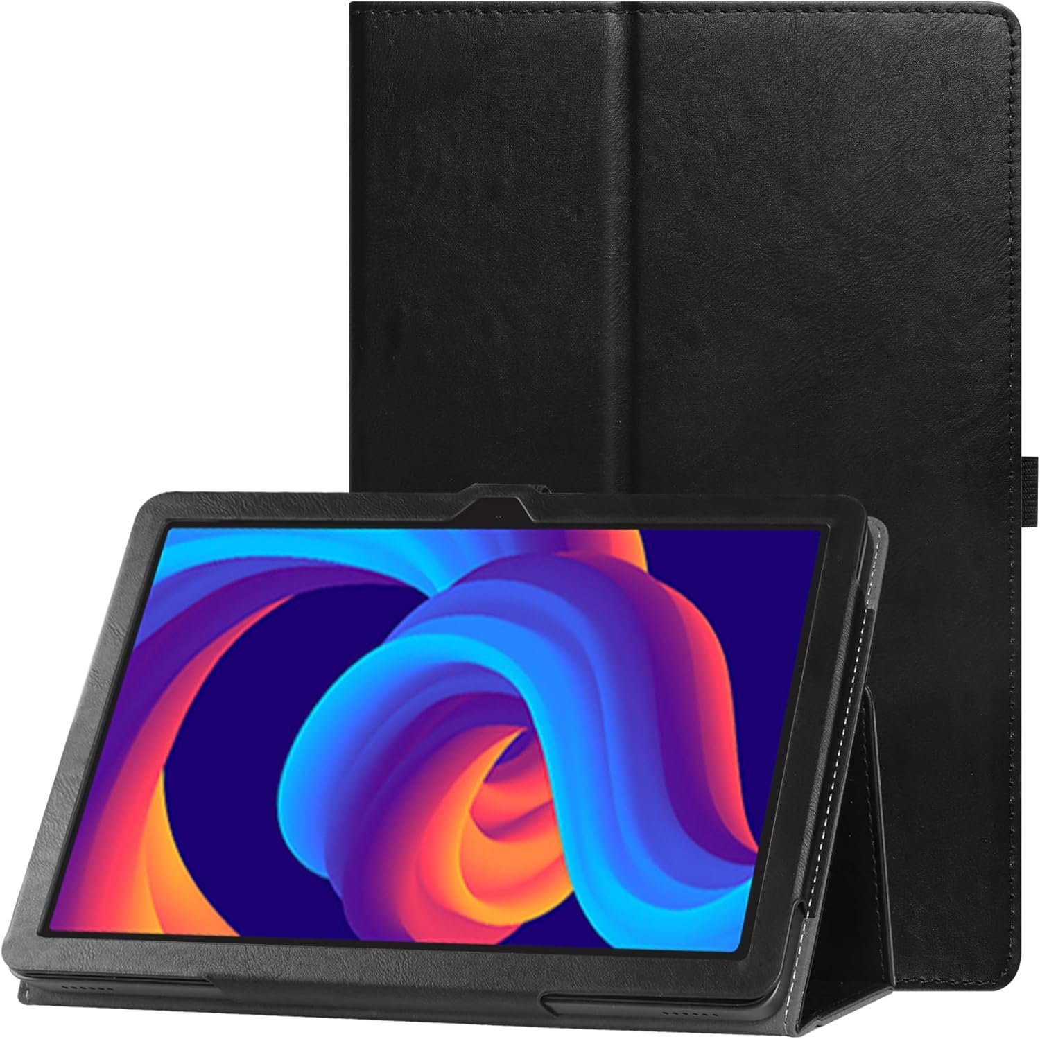 VOVIPO Protective Case Compatible with DOOGEE U11/DOOGEE U11 Pro 11 Inch Tablet 2025, Premium PU Leather Folio Cover with Stand Function & Pencil Holder,Black