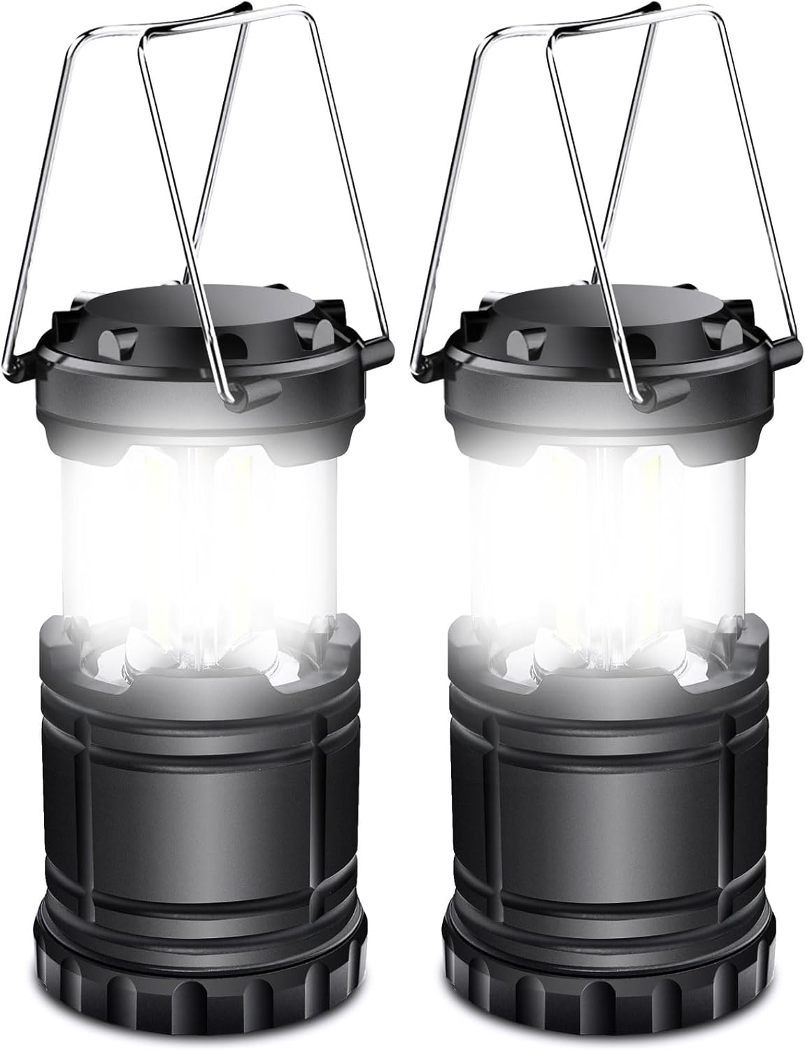 EXTRASTAR 2 Pack LED Battery Operated Lights, Portable Survival Battery Powered 