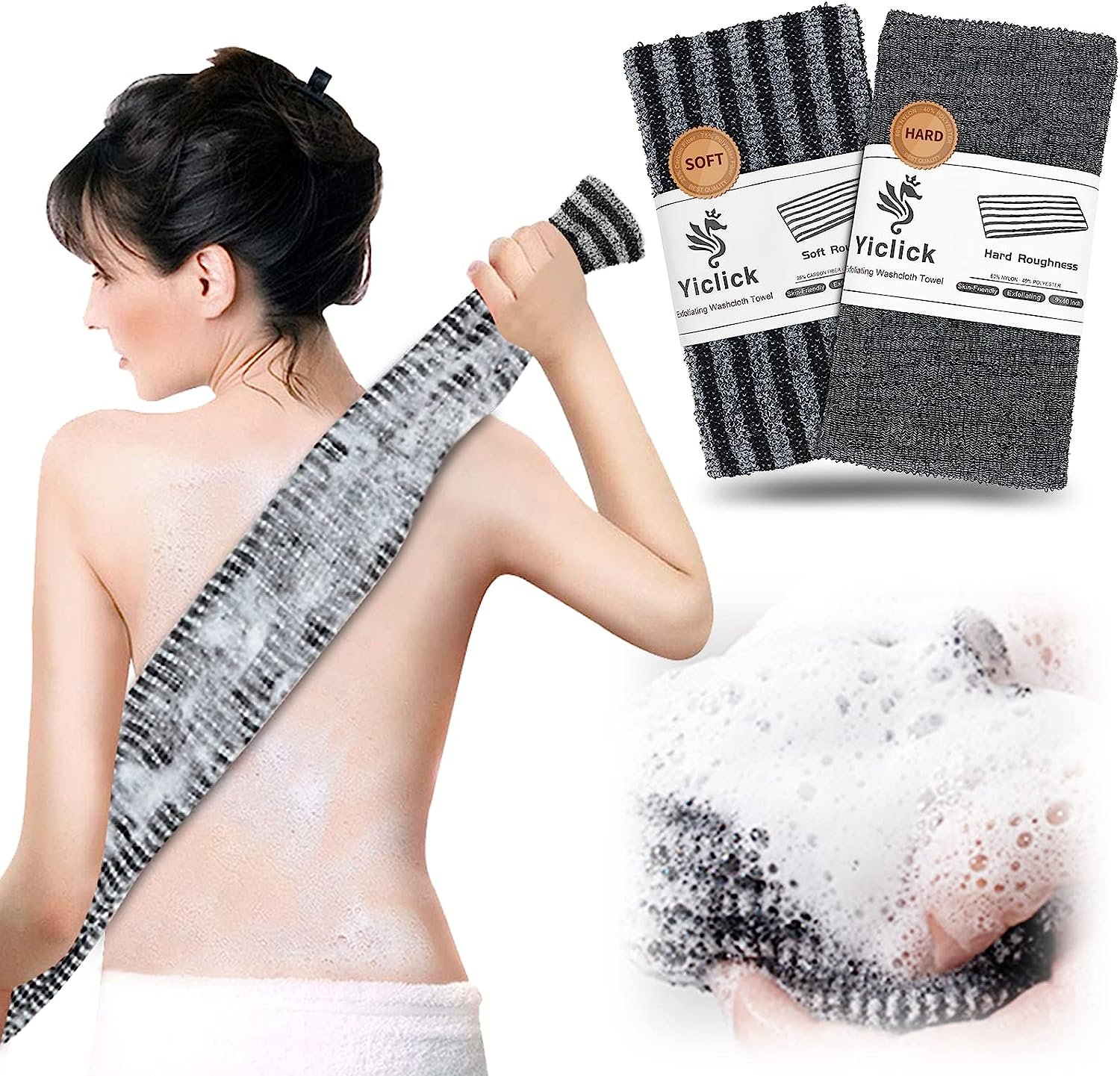 2 Pack Exfoliating Washcloth Towels – Shower
