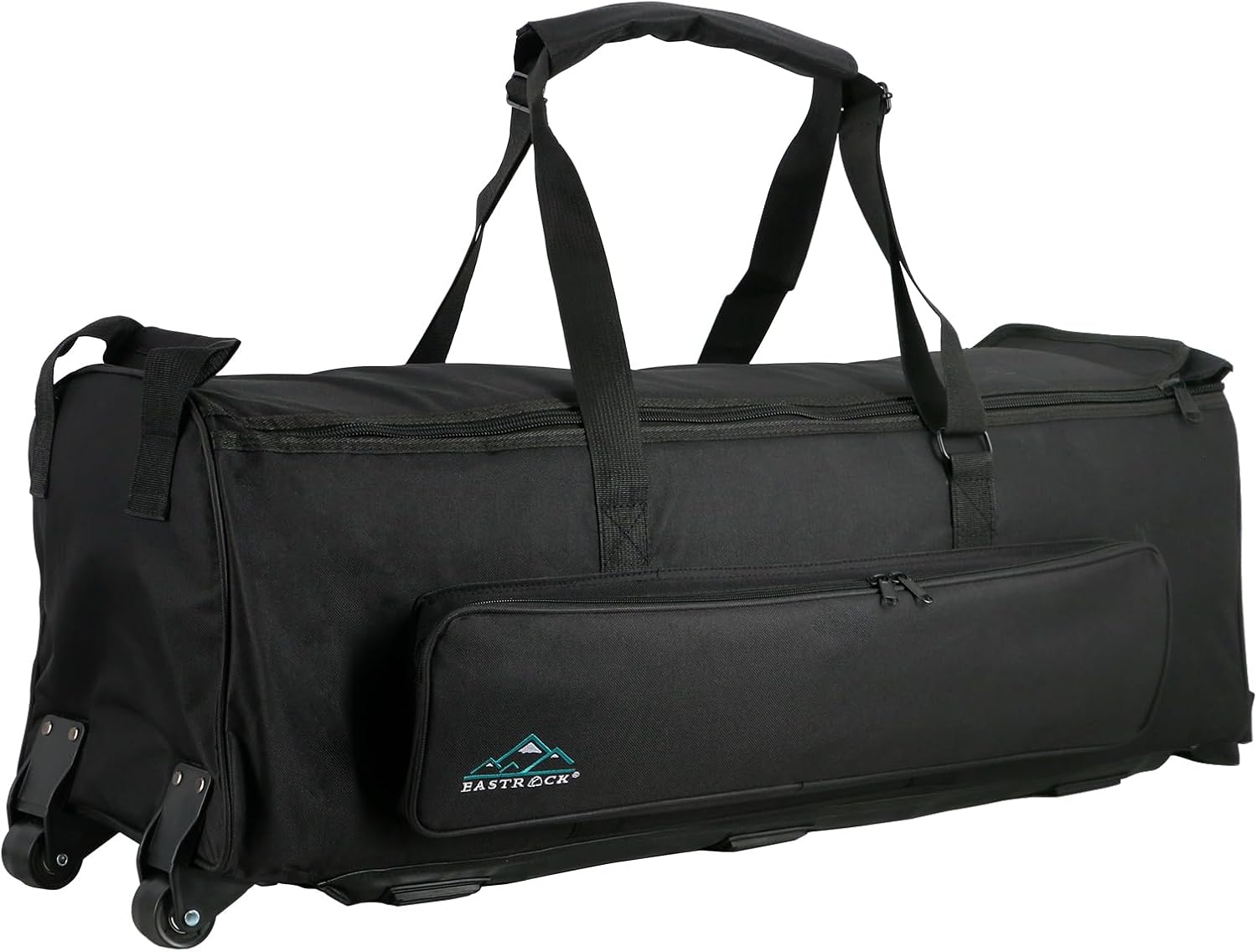 Drum Hardware Bag with Wheels Drum Set Hardware Carry Bag Drum Stand Accessory Bag(Black)