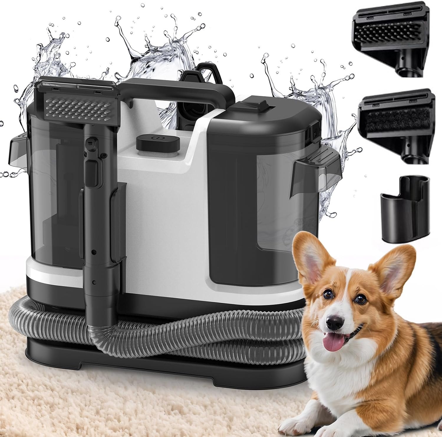 Carpet & Upholstery Cleaning Machines, Portable Carpet Cleaner Machine, Multi-Purpose Cleaning Machines with 18 Kpa Powerful Suction for Couch Rug,Couch,Curtain, 120V