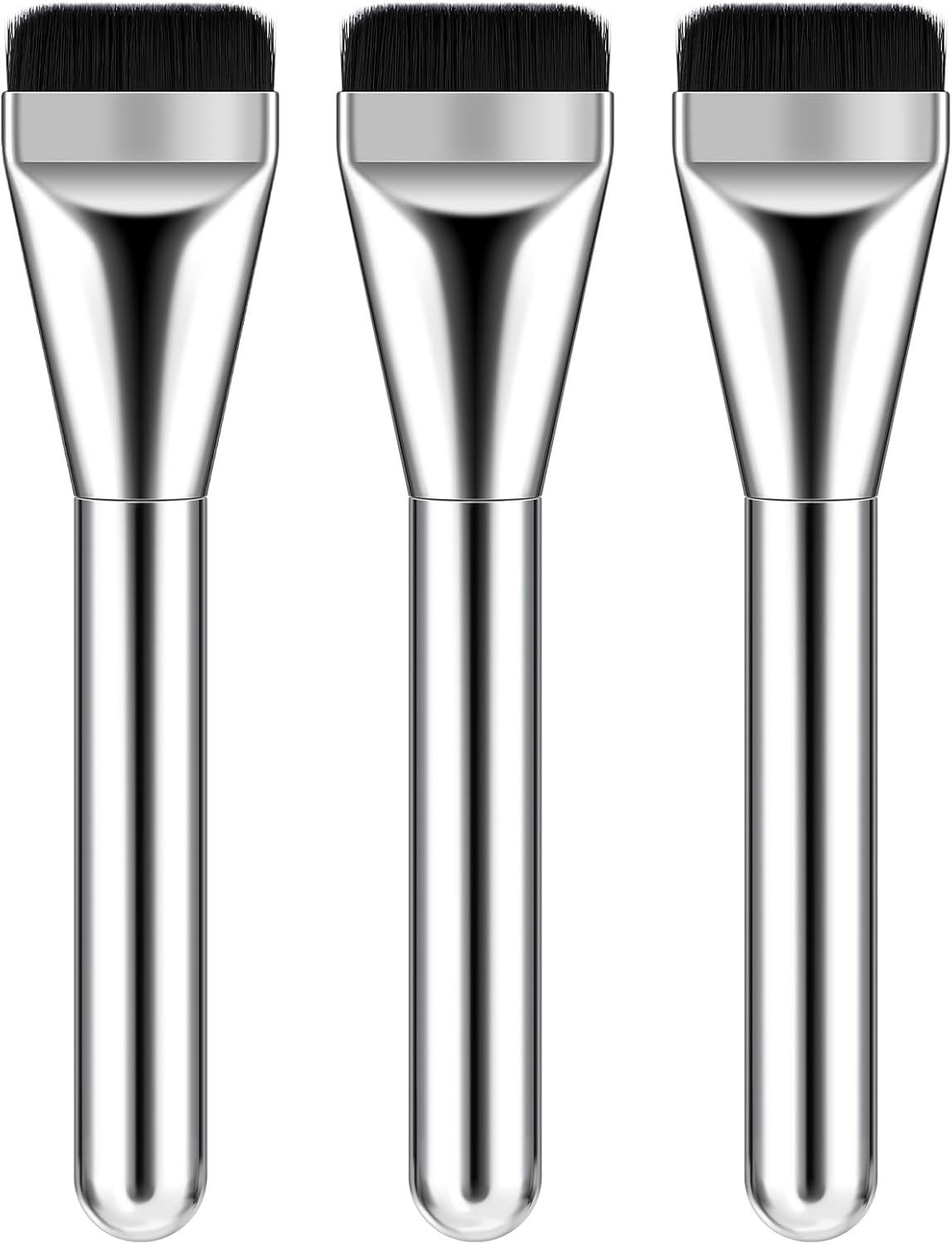 Gjinxi Foundation Brush 3 Pcs Makeup Flat Thin Blade Portable Facial Cream Sp... - Picture 2 of 14