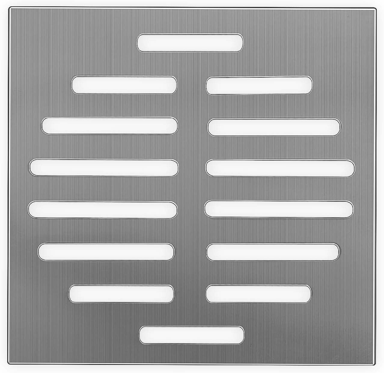 Vonty Stainless Steel Square Floor Drain Cover 6 Inch 14 Holes Silver Tone