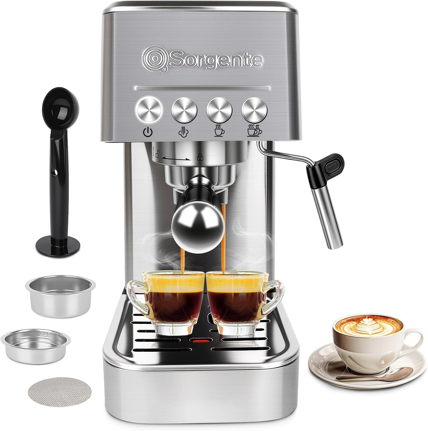 20 Bar Espresso Machine with Milk Frother & Fast Heating System